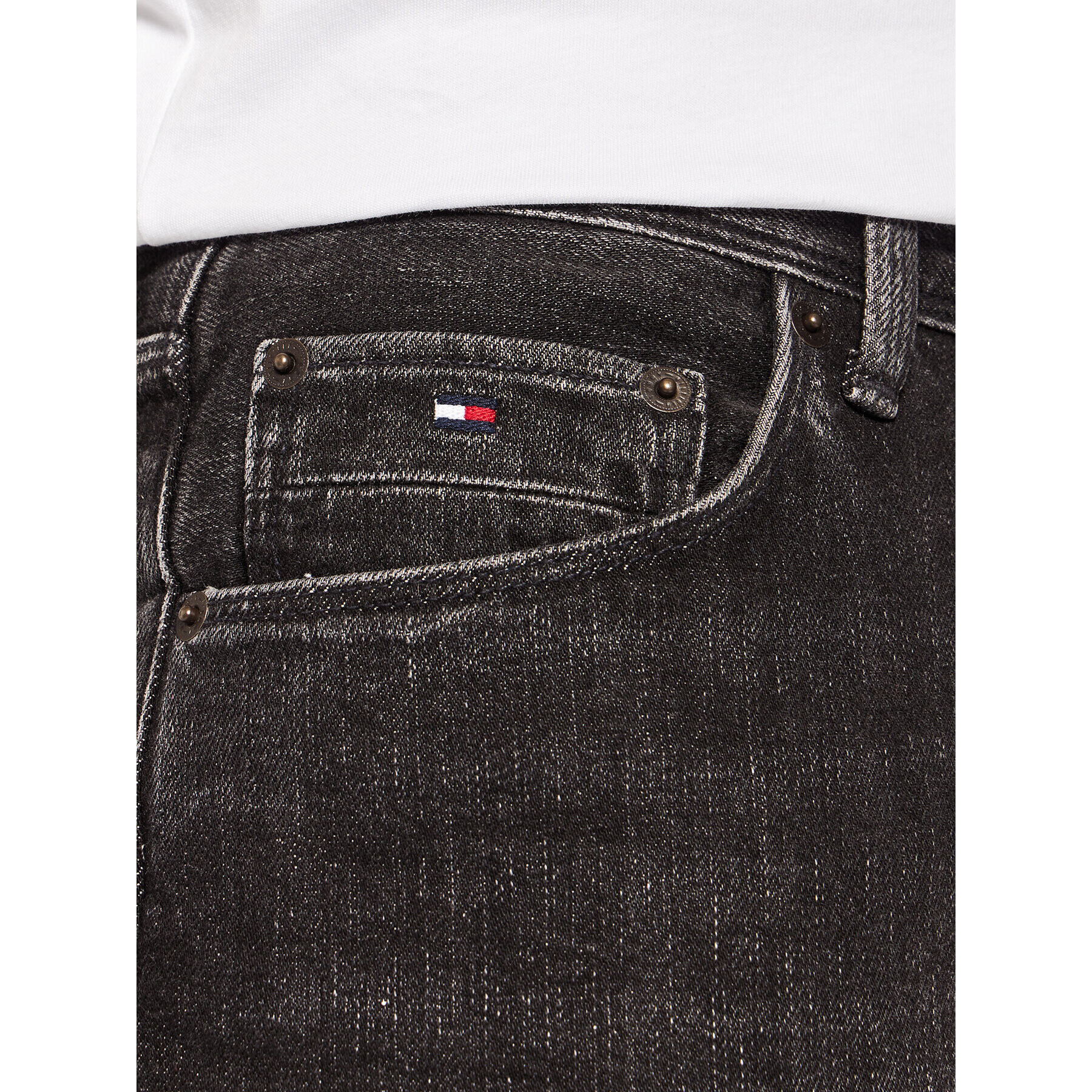 Tommy Hilfiger Jeansy Slim Fit MW0MW01755 Černá Slim Fit - Pepit.cz