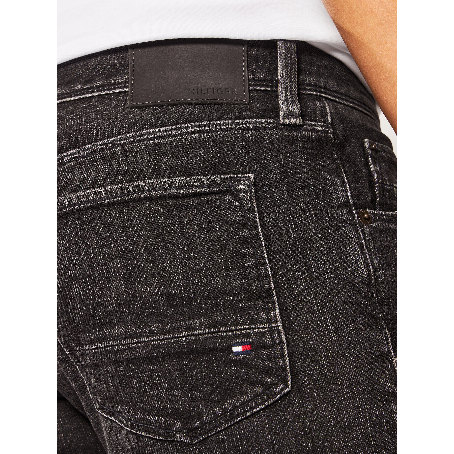 Tommy Hilfiger Jeansy Slim Fit MW0MW01755 Černá Slim Fit - Pepit.cz