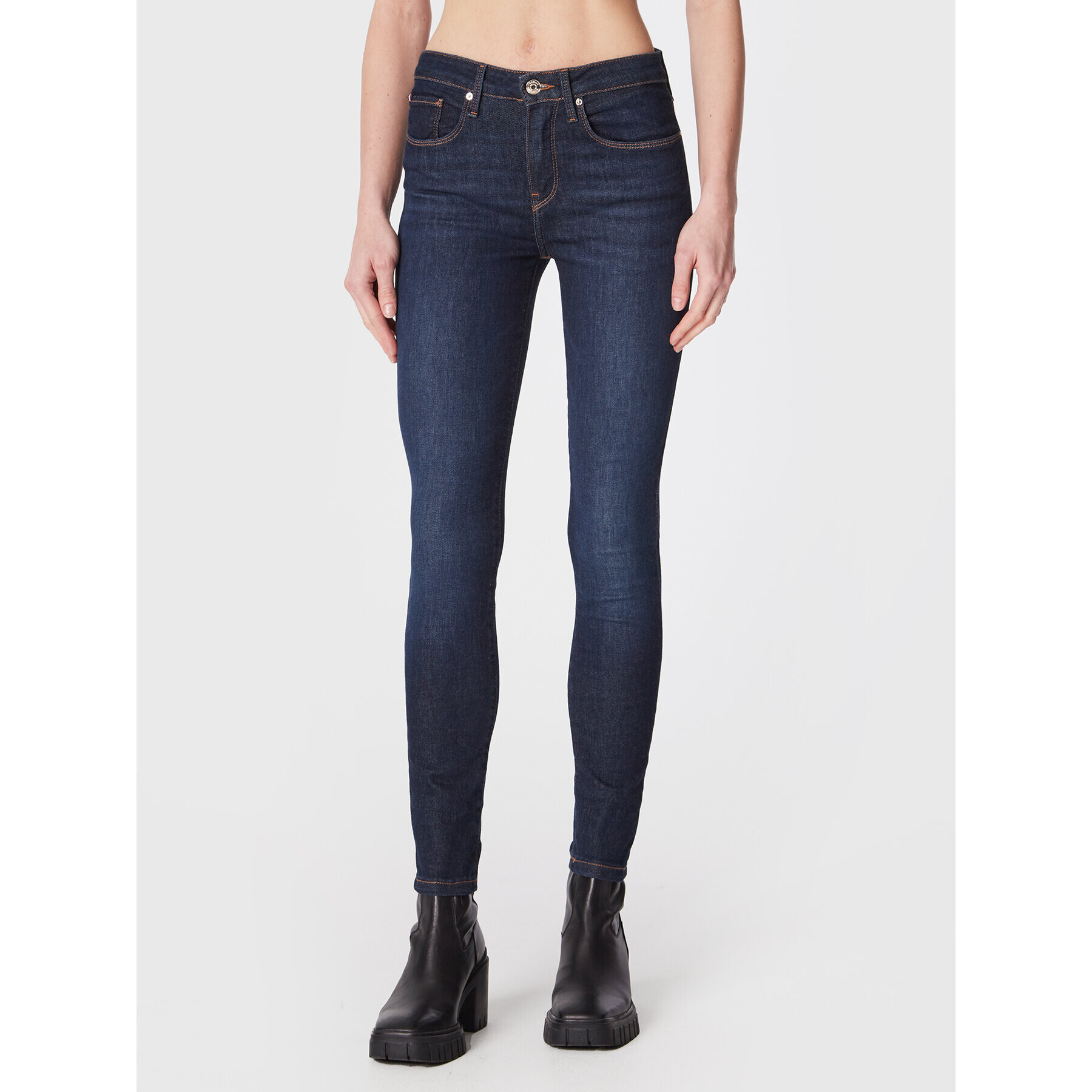 Tommy Hilfiger Jeansy Th Flex Como WW0WW36963 Tmavomodrá Skinny Fit - Pepit.cz