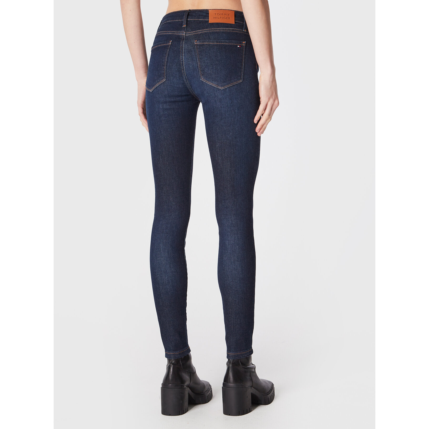 Tommy Hilfiger Jeansy Th Flex Como WW0WW36963 Tmavomodrá Skinny Fit - Pepit.cz