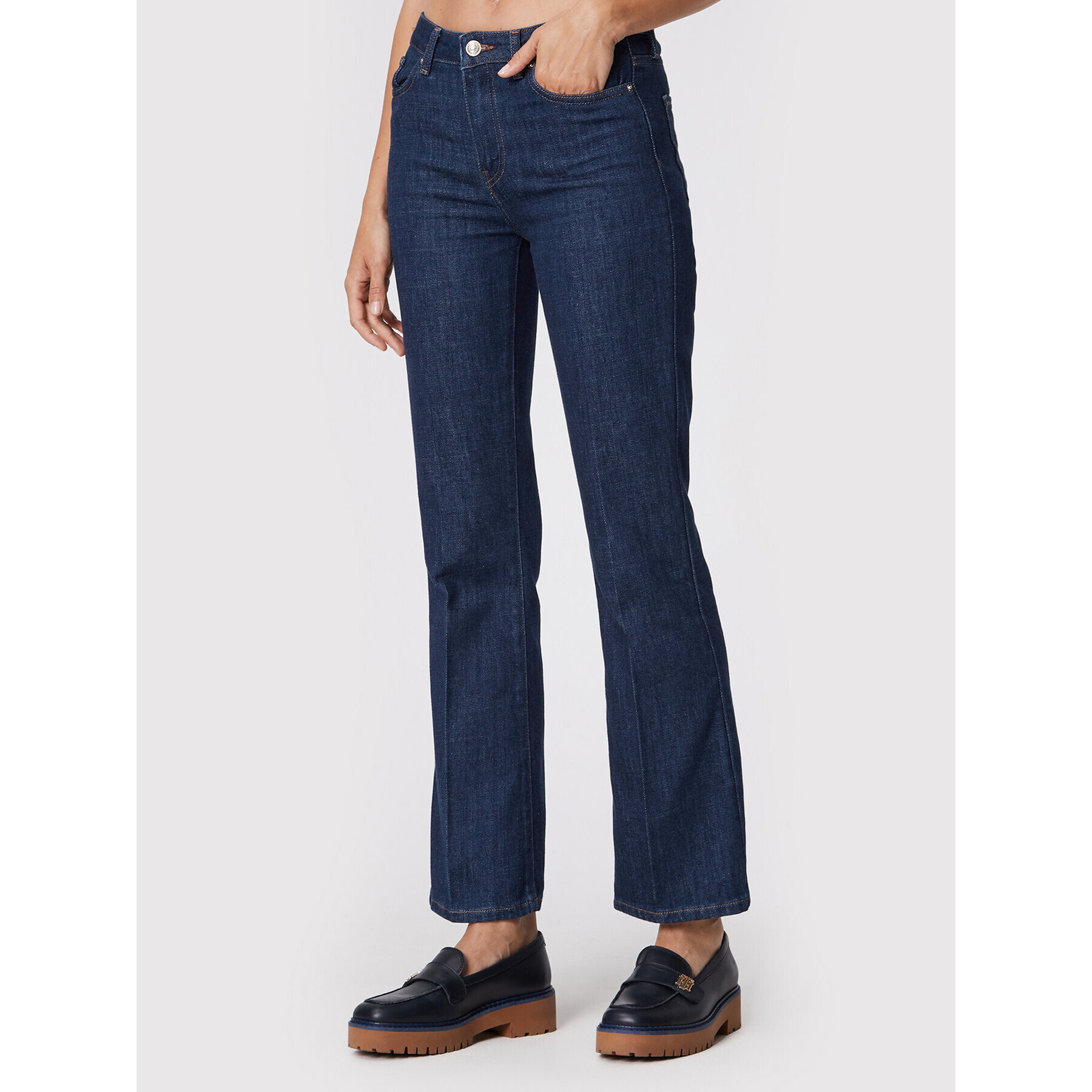 Tommy Hilfiger Jeansy WW0WW35161 Tmavomodrá Bootcut Fit - Pepit.cz