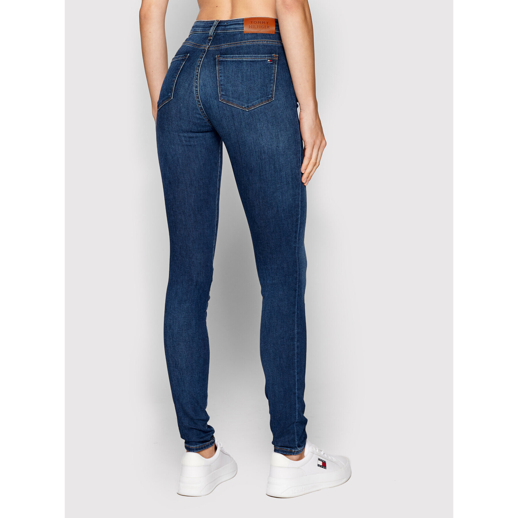 Tommy Hilfiger Jeansy WW0WW35216 Tmavomodrá Skinny Fit - Pepit.cz