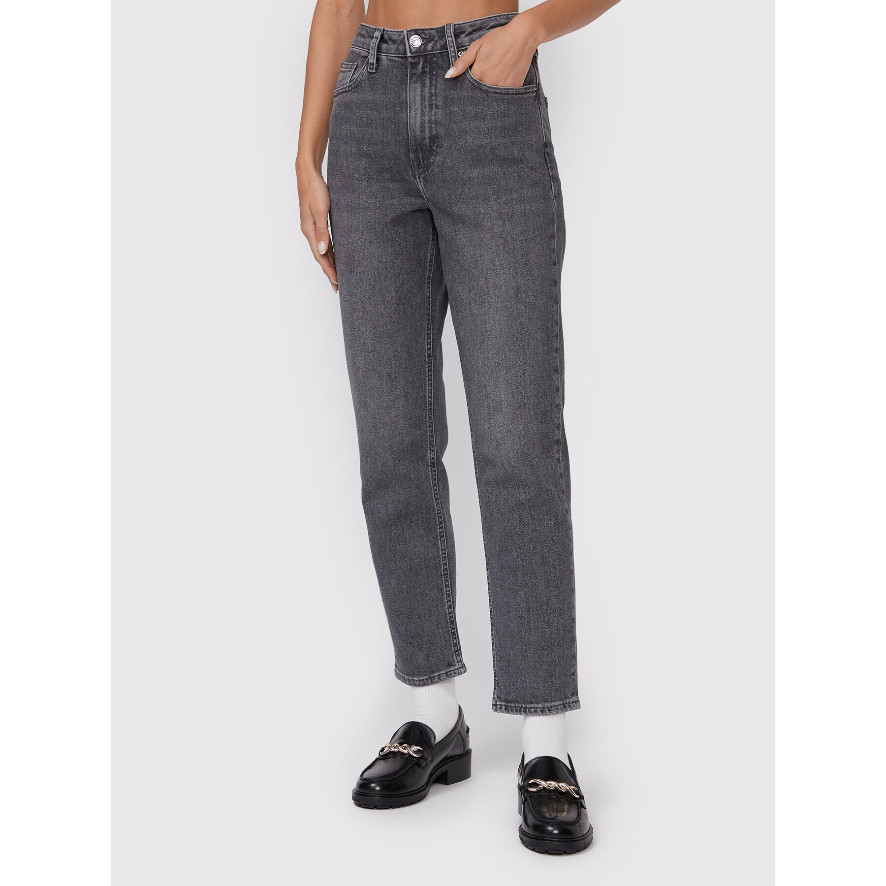 Tommy Hilfiger Jeansy WW0WW36608 Šedá Straight Fit - Pepit.cz