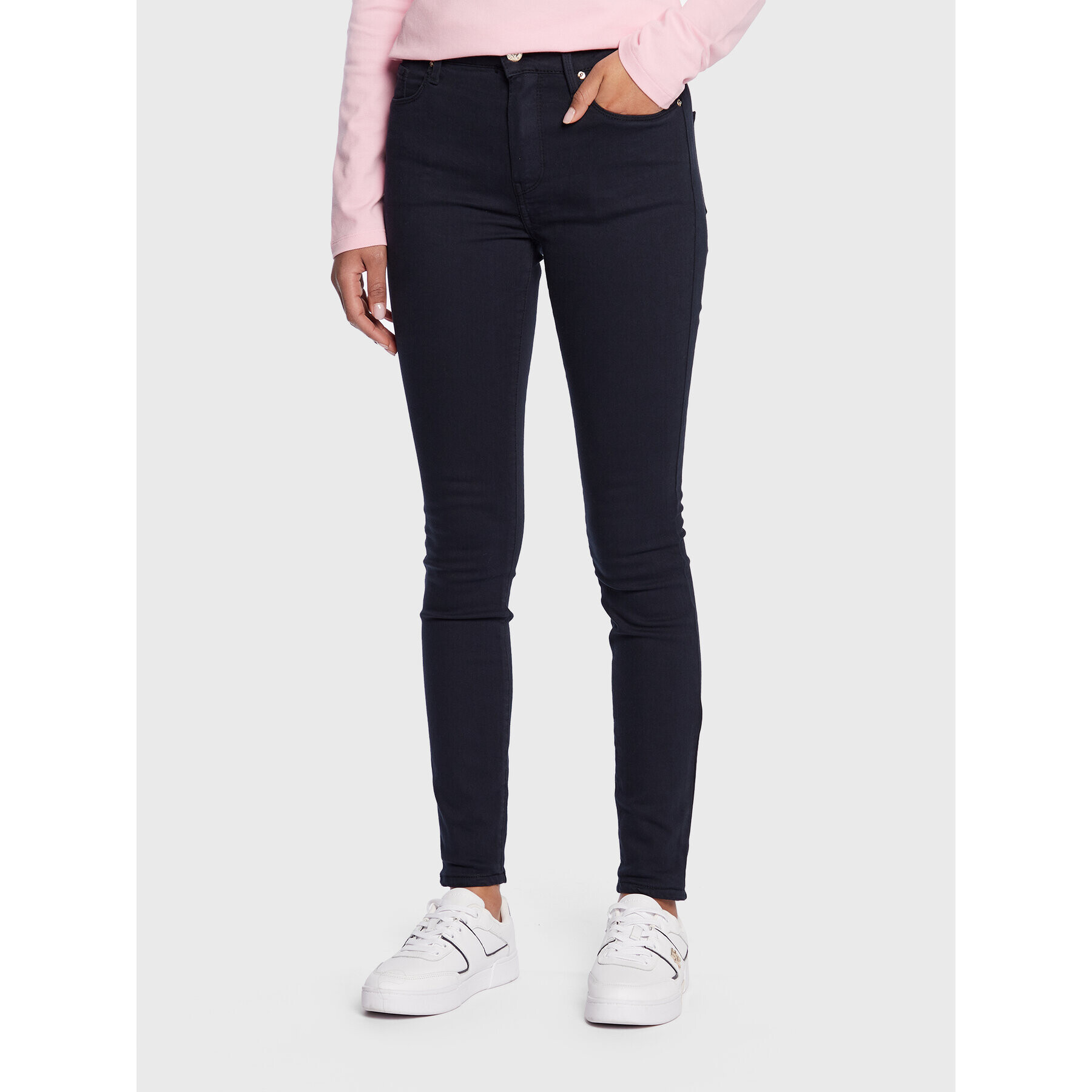 Tommy Hilfiger Jeansy WW0WW36957 Tmavomodrá Skinny Fit - Pepit.cz