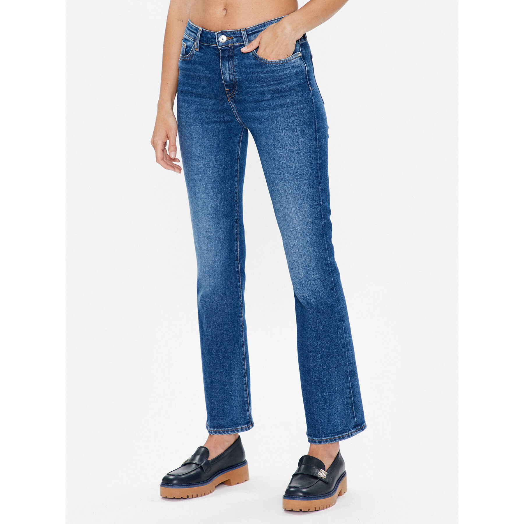 Tommy Hilfiger Jeansy WW0WW37157 Modrá Bootcut Fit - Pepit.cz