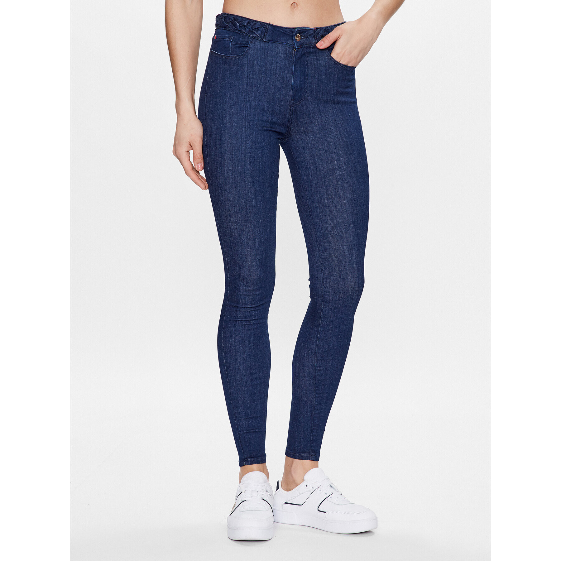 Tommy Hilfiger Jeansy WW0WW38137 Tmavomodrá Skinny Fit - Pepit.cz