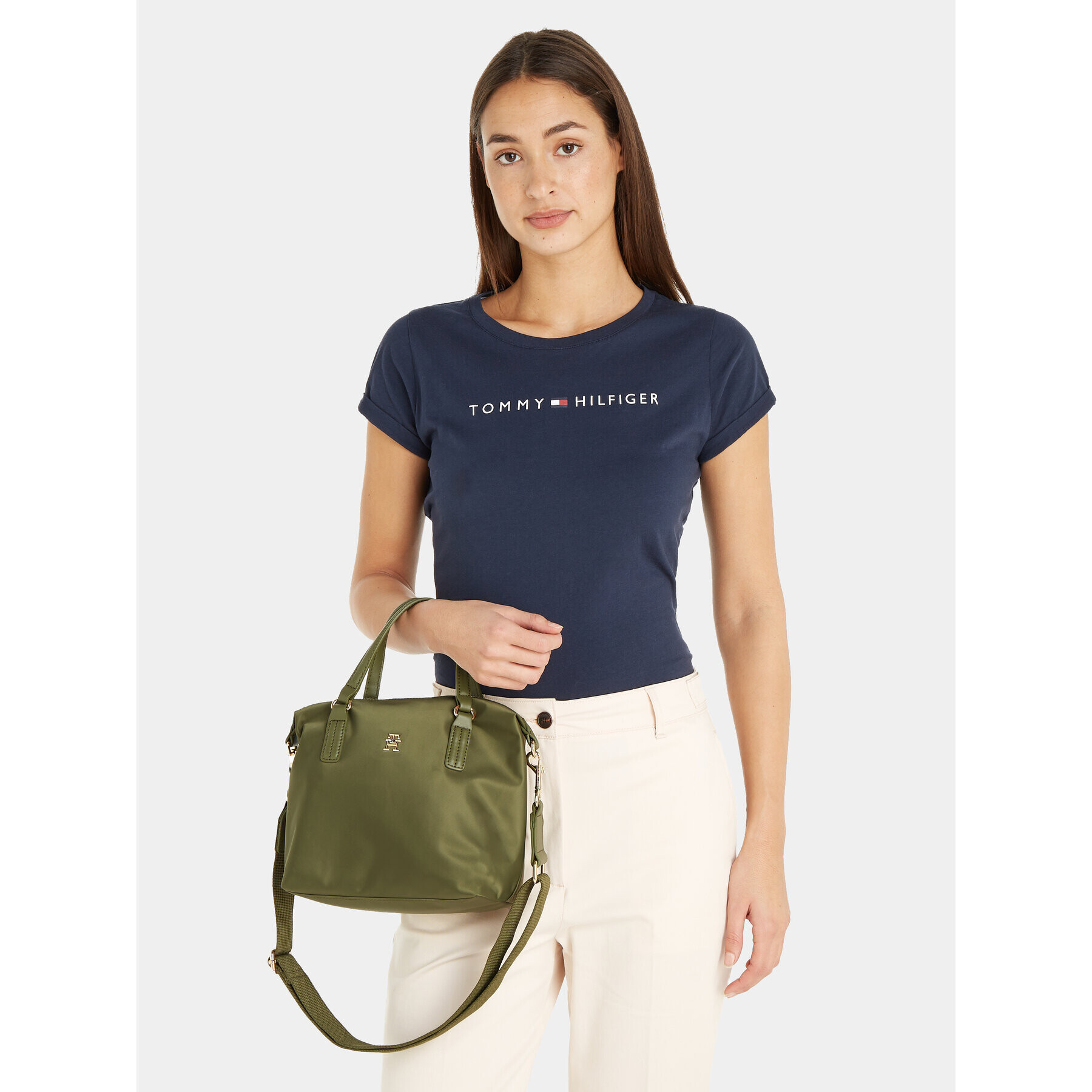 Tommy Hilfiger Kabelka Poppy Small Tote AW0AW15217 Zelená - Pepit.cz