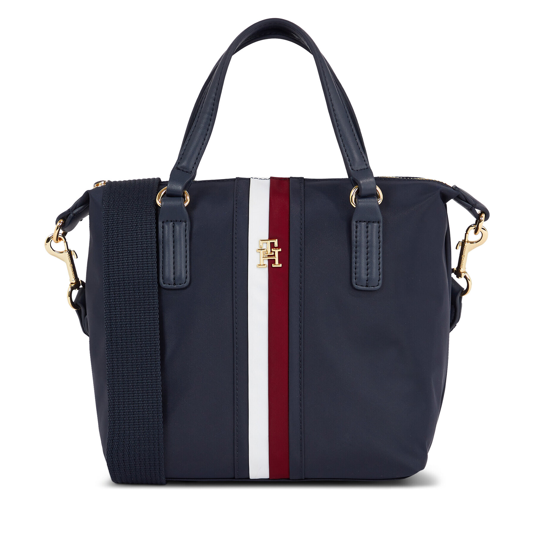 Tommy Hilfiger Kabelka Poppy Small Tote Corp AW0AW15894 Tmavomodrá - Pepit.cz