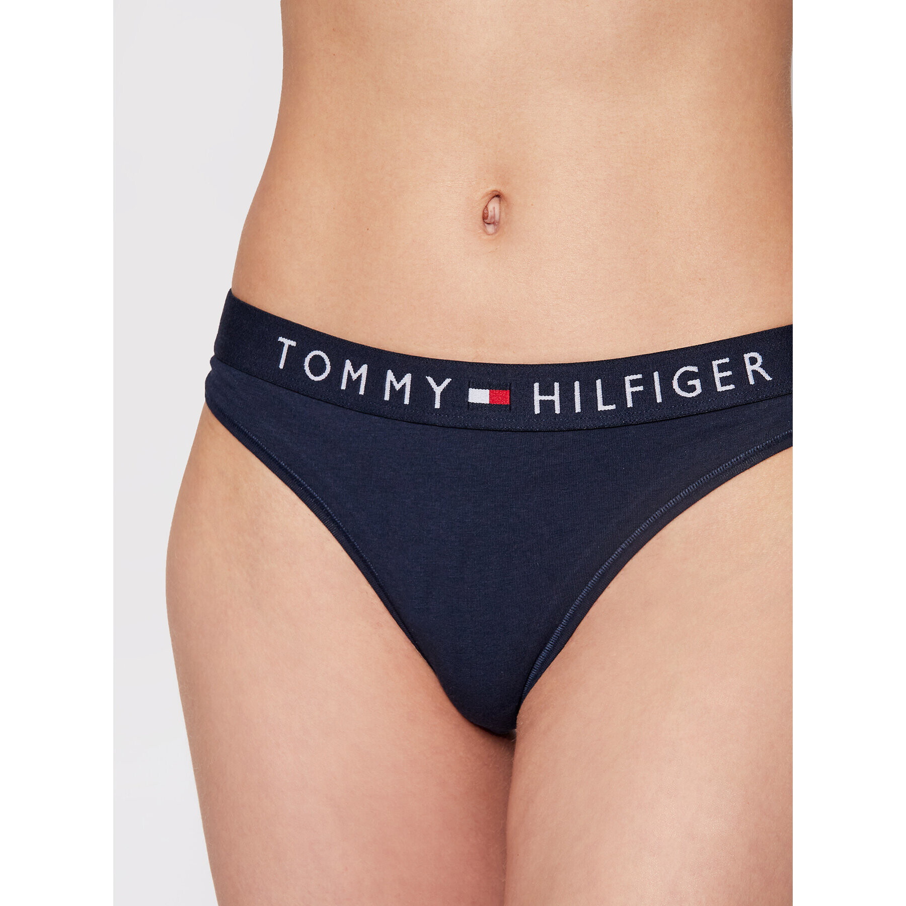 Tommy Hilfiger Kalhotky string UW0UW01555 Tmavomodrá - Pepit.cz