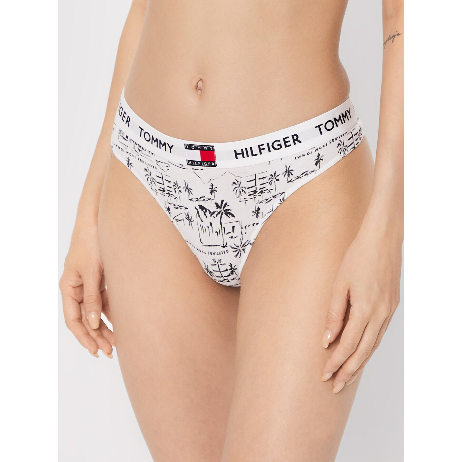 Tommy Hilfiger Kalhotky string UW0UW02200 Bílá - Pepit.cz