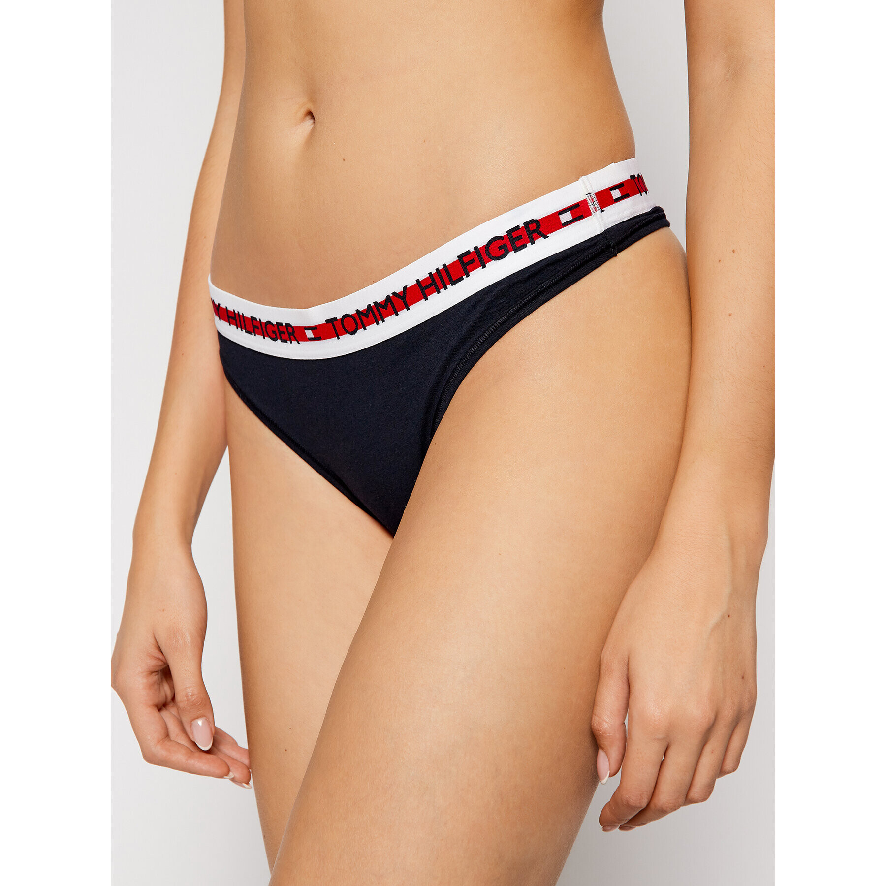 Tommy Hilfiger Kalhotky string UW0UW02458 Tmavomodrá - Pepit.cz