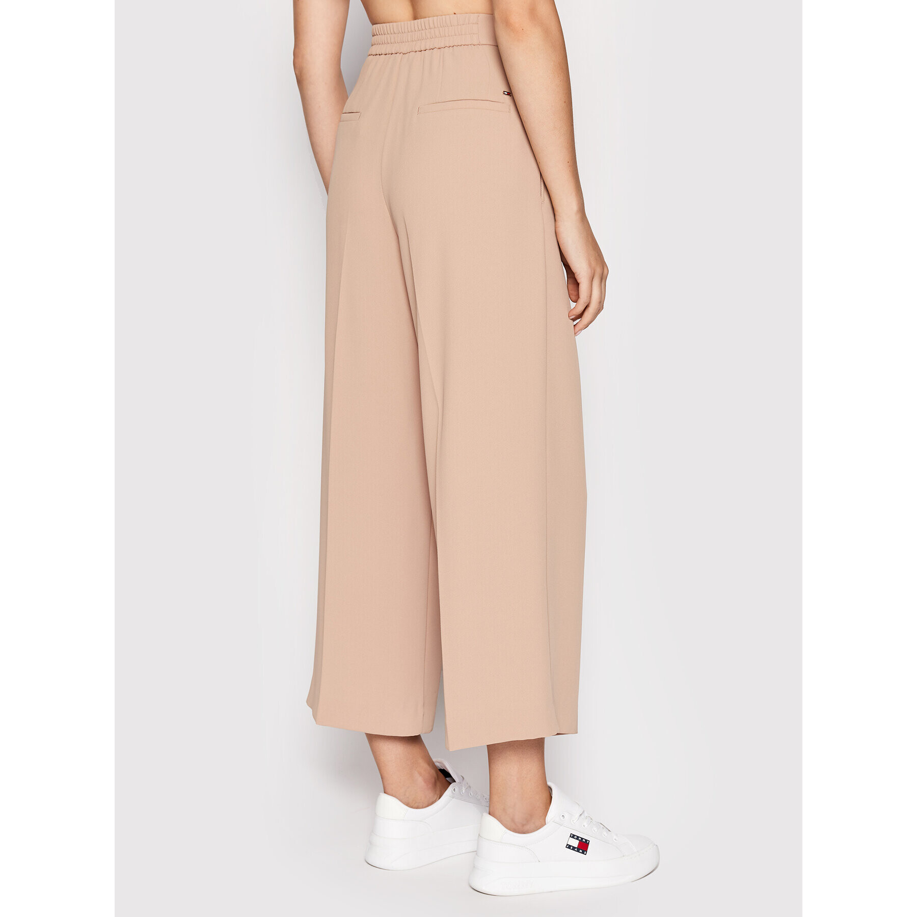 Tommy Hilfiger Kalhoty culottes Fluid Twill WW0WW33455 Béžová Relaxed Fit - Pepit.cz