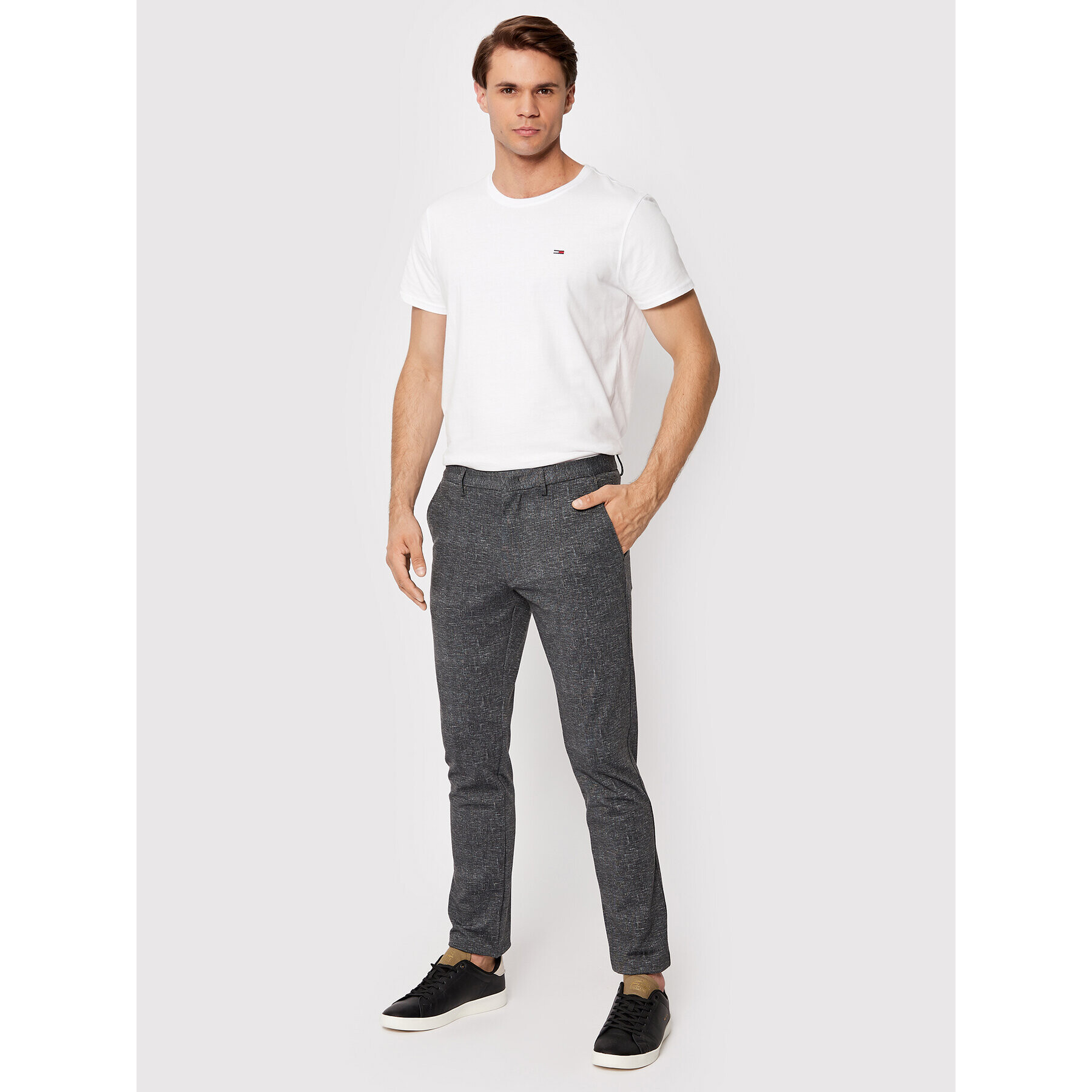 Tommy Hilfiger Kalhoty z materiálu Bleecker MW0MW23553 Šedá Slim Fit - Pepit.cz