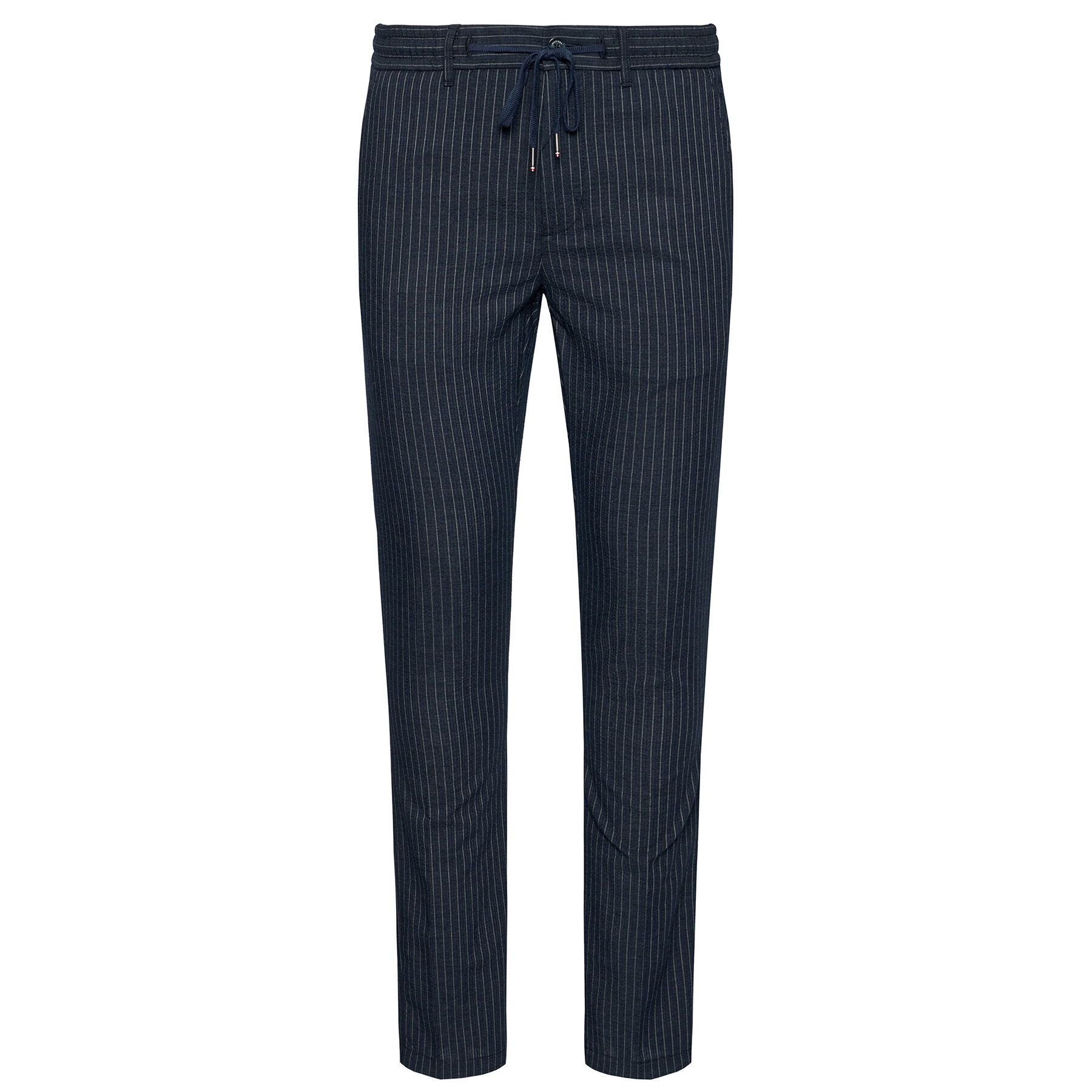 Tommy Hilfiger Kalhoty z materiálu Bleecker Stripe Seer MW0MW17923 Tmavomodrá Slim Fit - Pepit.cz