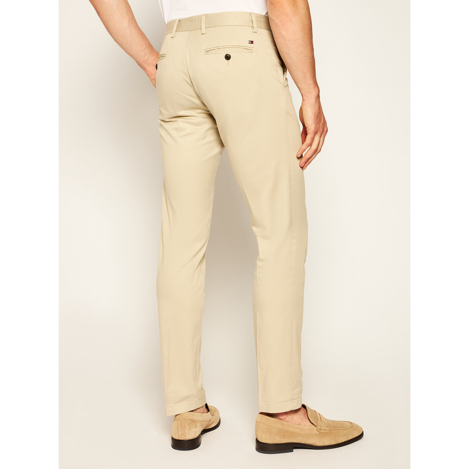 Tommy Hilfiger Kalhoty z materiálu Denton Chino Summer Twill Flex MW0MW13299 Béžová Regular Fit - Pepit.cz