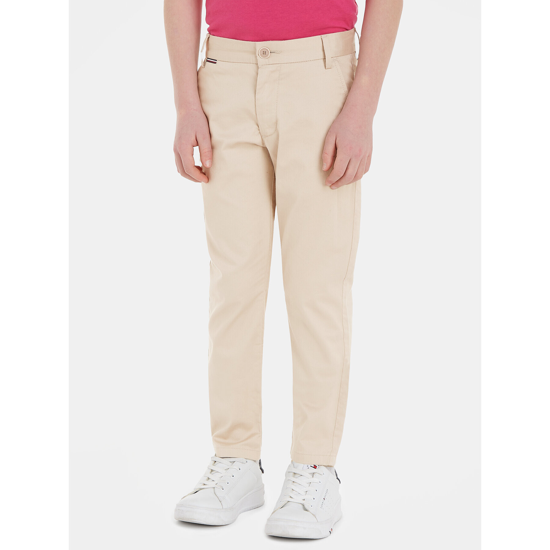 Tommy Hilfiger Kalhoty z materiálu KB0KB08609 Béžová Slim Fit - Pepit.cz