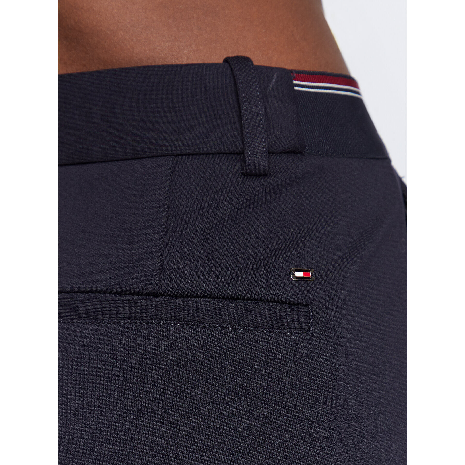 Tommy Hilfiger Kalhoty z materiálu Punto WW0WW36217 Tmavomodrá Slim Fit - Pepit.cz