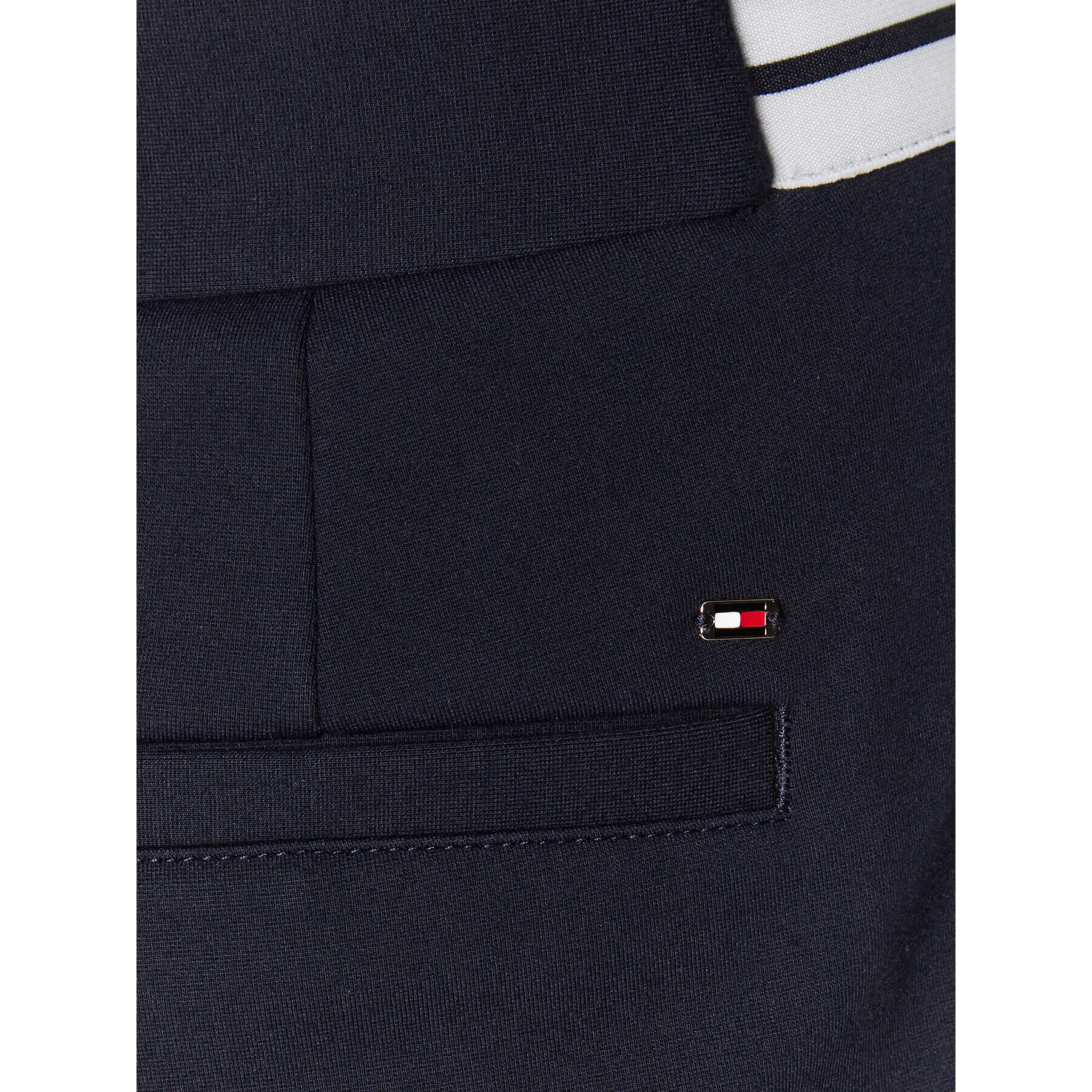 Tommy Hilfiger Kalhoty z materiálu Punto WW0WW38606 Tmavomodrá Slim Fit - Pepit.cz