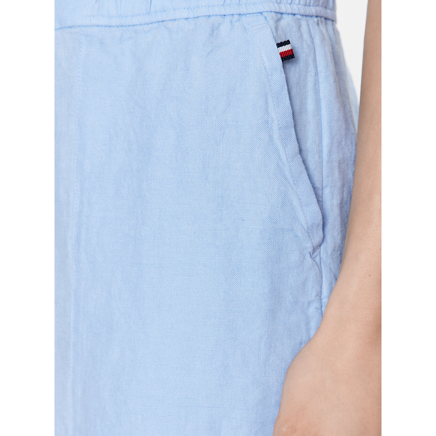 Tommy Hilfiger Kalhoty z materiálu WW0WW37752 Modrá Boyfriend Fit - Pepit.cz