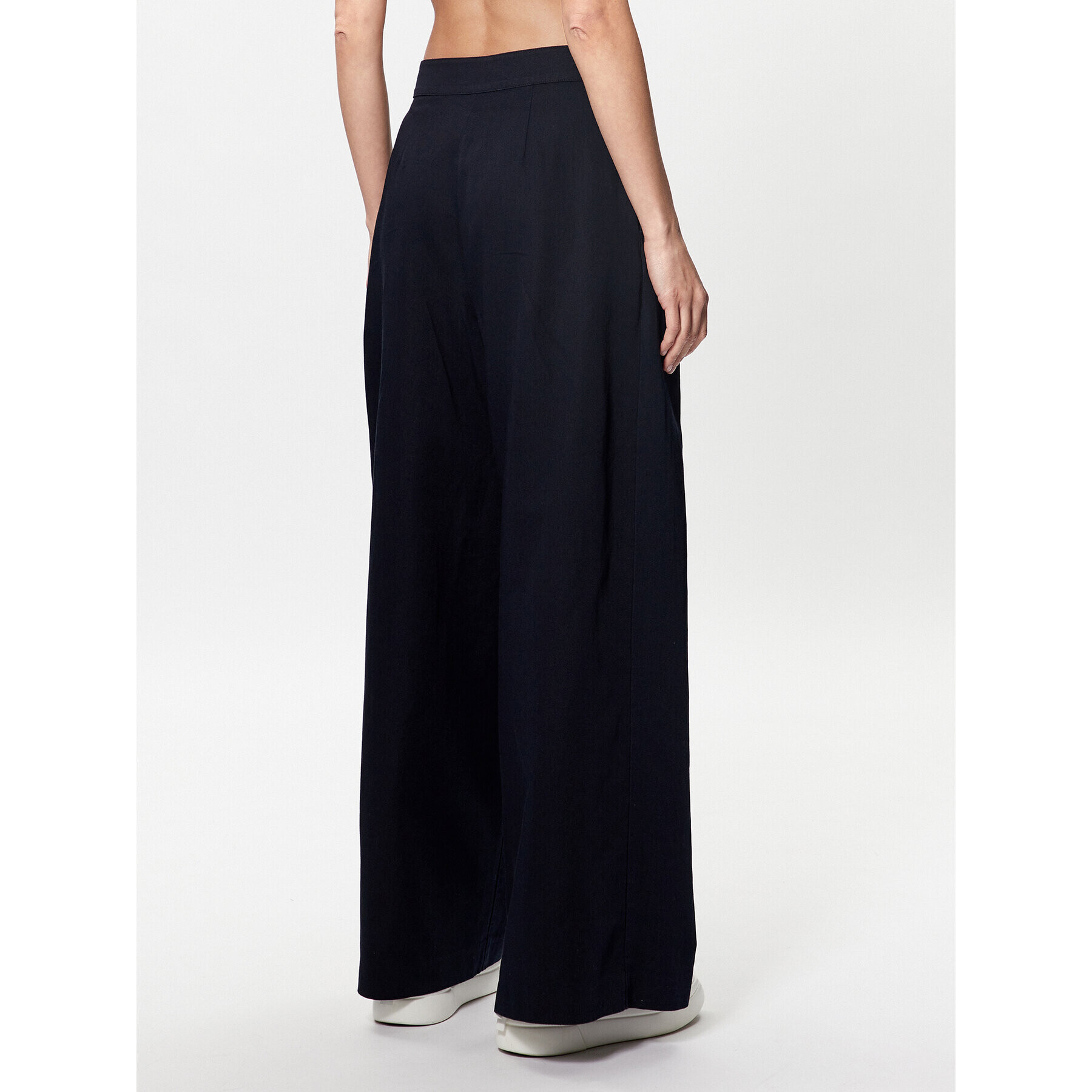 Tommy Hilfiger Kalhoty z materiálu WW0WW38596 Tmavomodrá Wide Leg - Pepit.cz