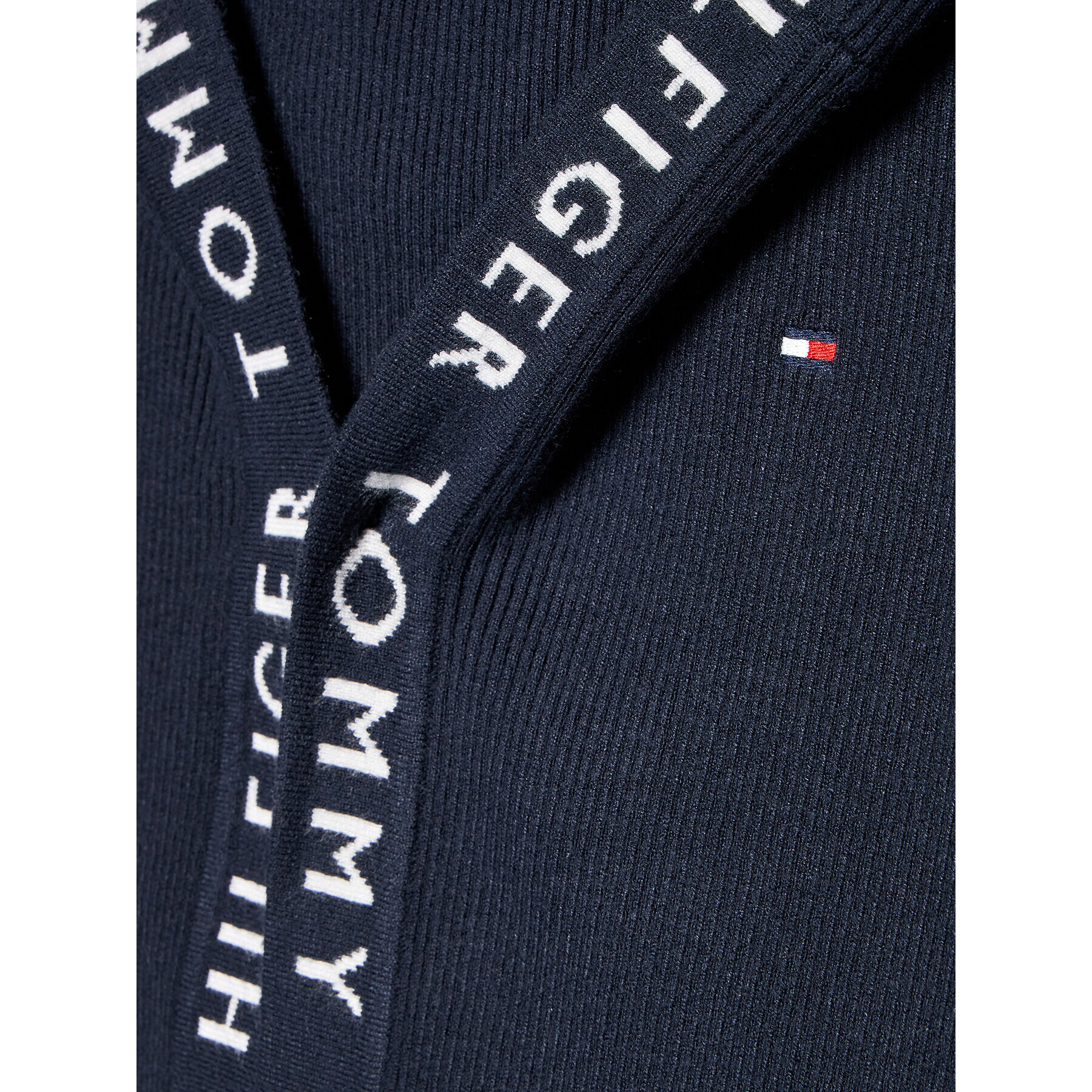 Tommy Hilfiger Kardigan Branded Rib KG0KG06667 Tmavomodrá Regular Fit - Pepit.cz