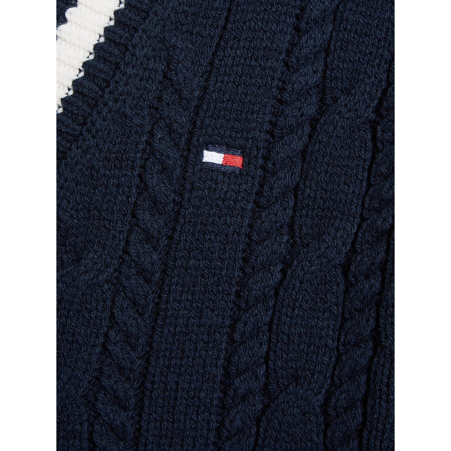 Tommy Hilfiger Kardigan Essential KB0KB08507 Tmavomodrá Regular Fit - Pepit.cz