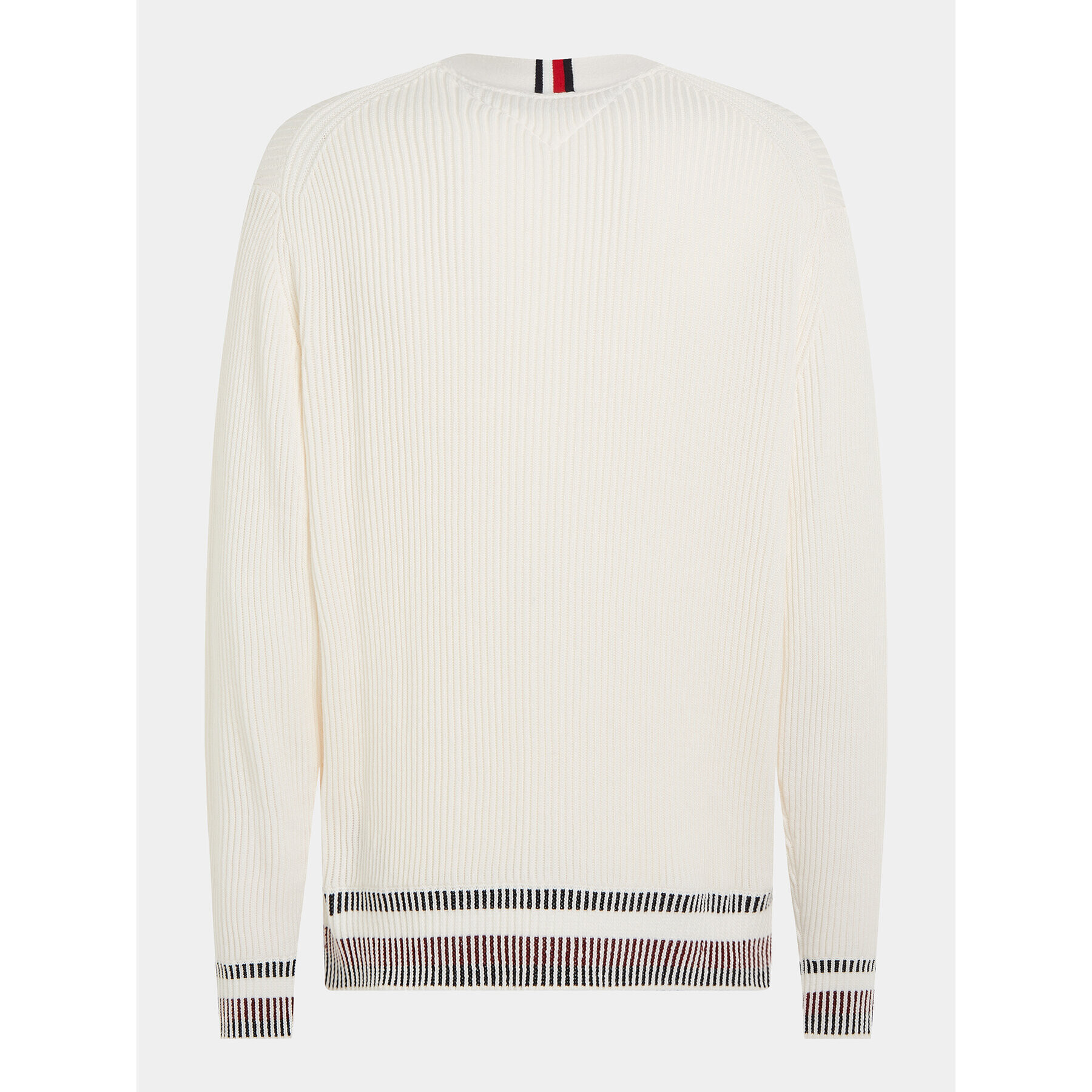 Tommy Hilfiger Kardigan Shadow MW0MW33084 Écru Relaxed Fit - Pepit.cz