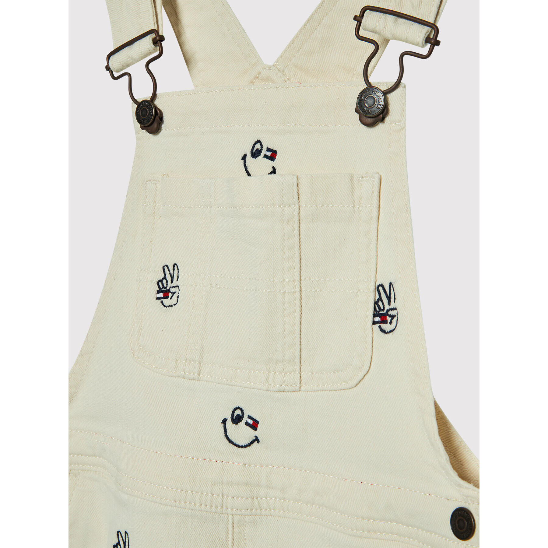 Tommy Hilfiger Každodenní šaty Dungaree Critter KG0KG06231 M Béžová Regular Fit - Pepit.cz