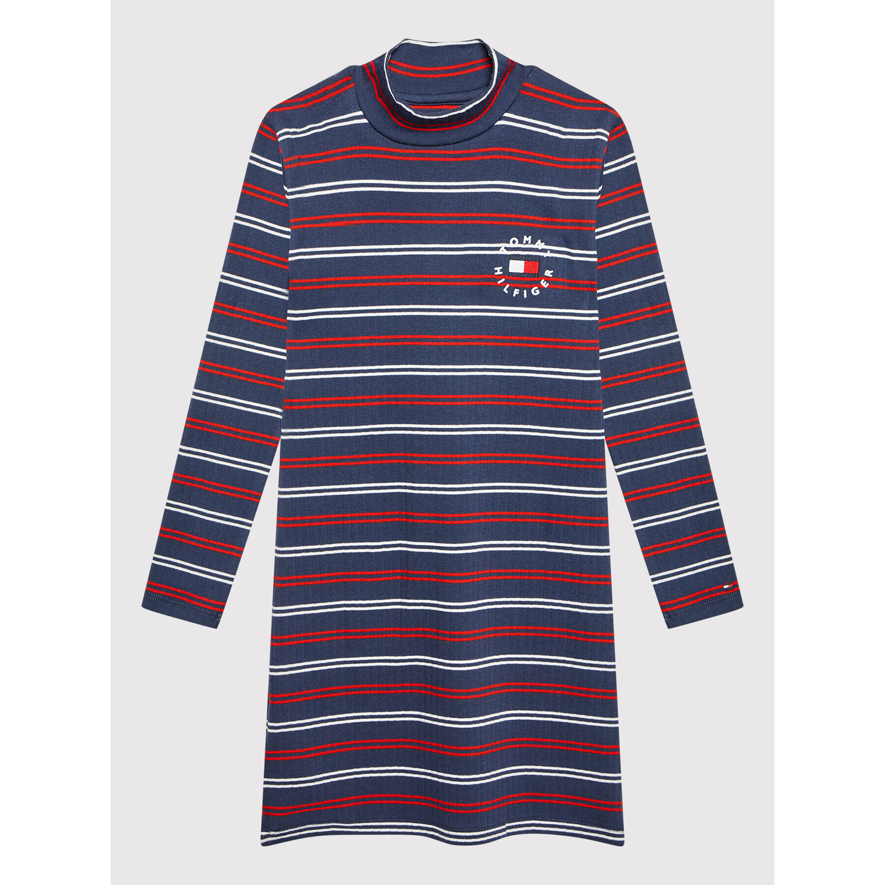 Tommy Hilfiger Každodenní šaty Stripe Rib KG0KG06121 D Tmavomodrá Regular Fit - Pepit.cz