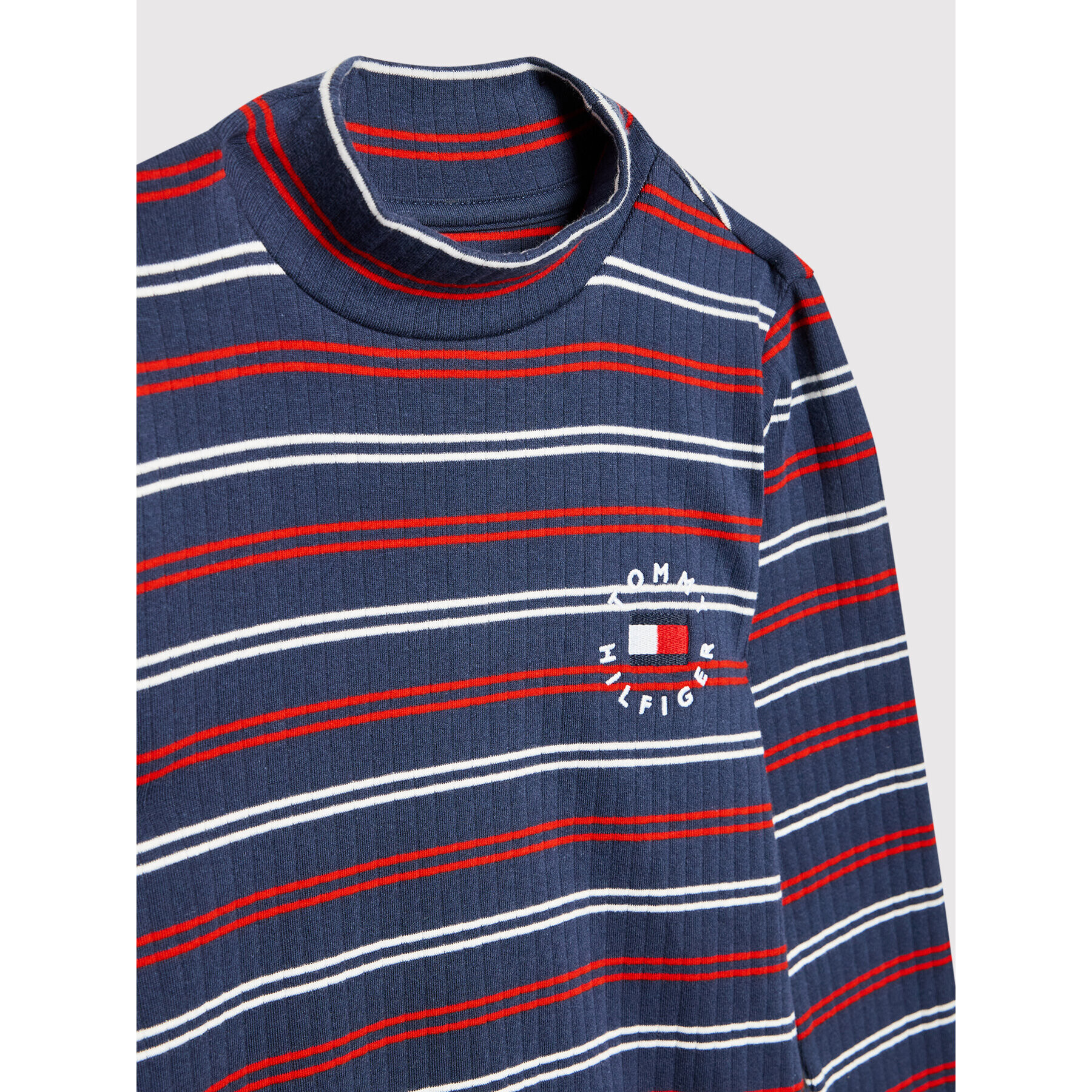 Tommy Hilfiger Každodenní šaty Stripe Rib KG0KG06121 D Tmavomodrá Regular Fit - Pepit.cz