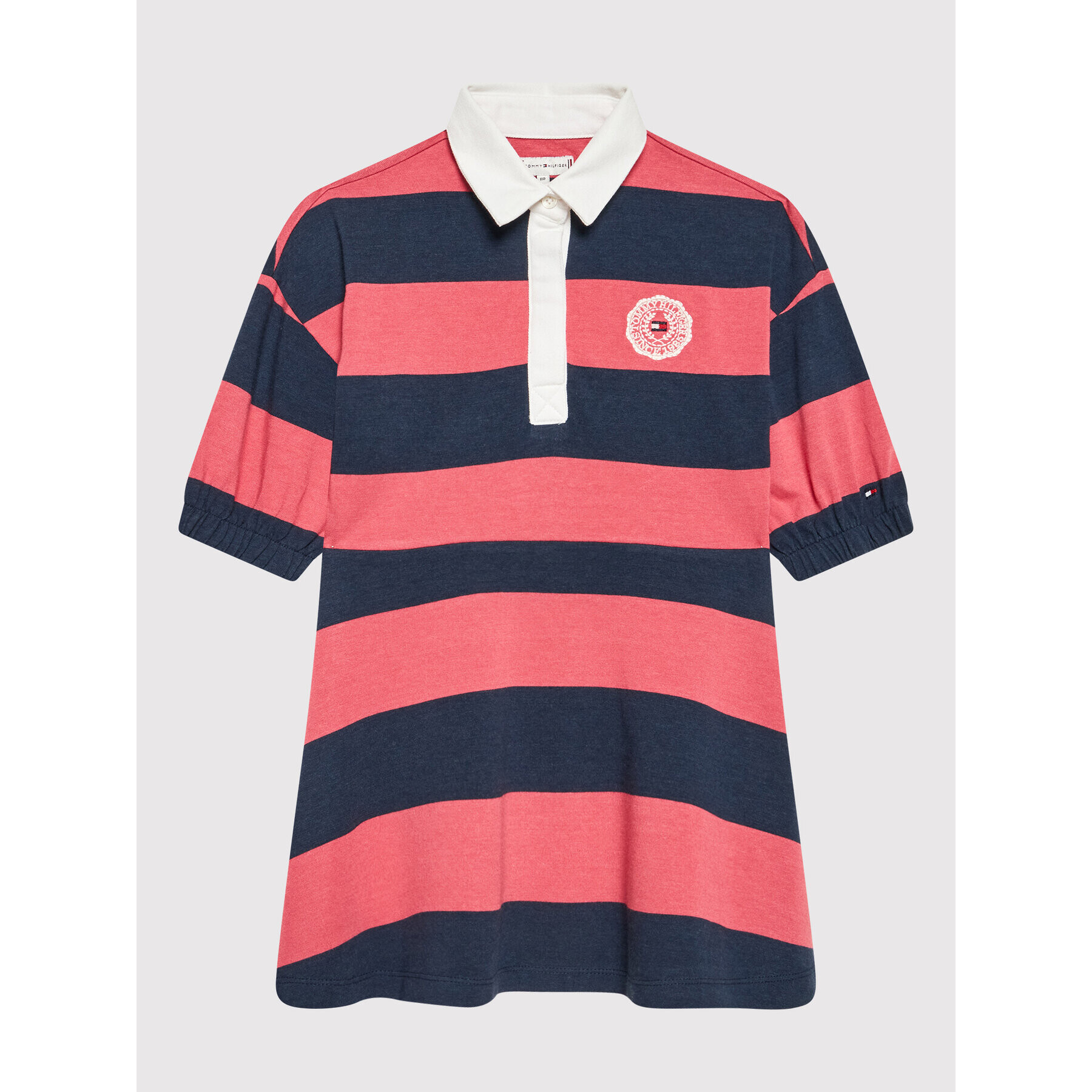 Tommy Hilfiger Každodenní šaty Tiny Varsity Rugby KG0KG06265 D Růžová Regular Fit - Pepit.cz