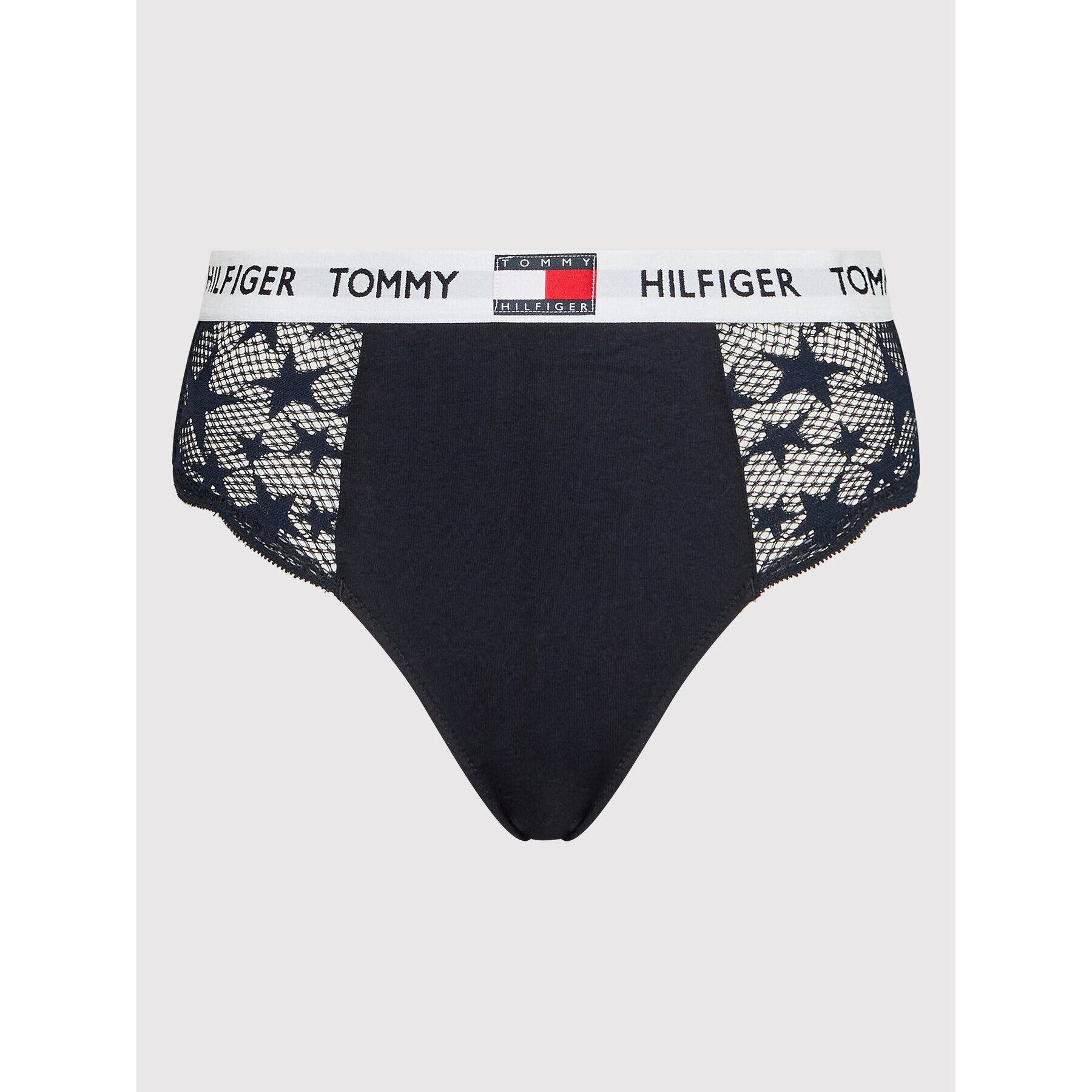 Tommy Hilfiger Klasické kalhotky s vysokým pasem UW0UW03532 Tmavomodrá - Pepit.cz