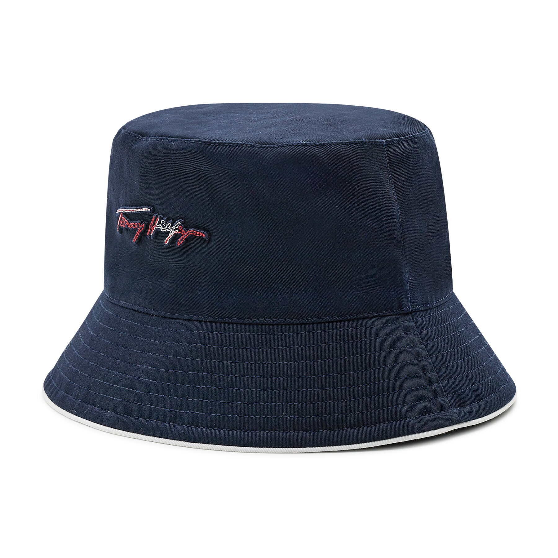 Tommy Hilfiger Klobouk Bucket Iconic Signature AW0AW11671 Tmavomodrá - Pepit.cz