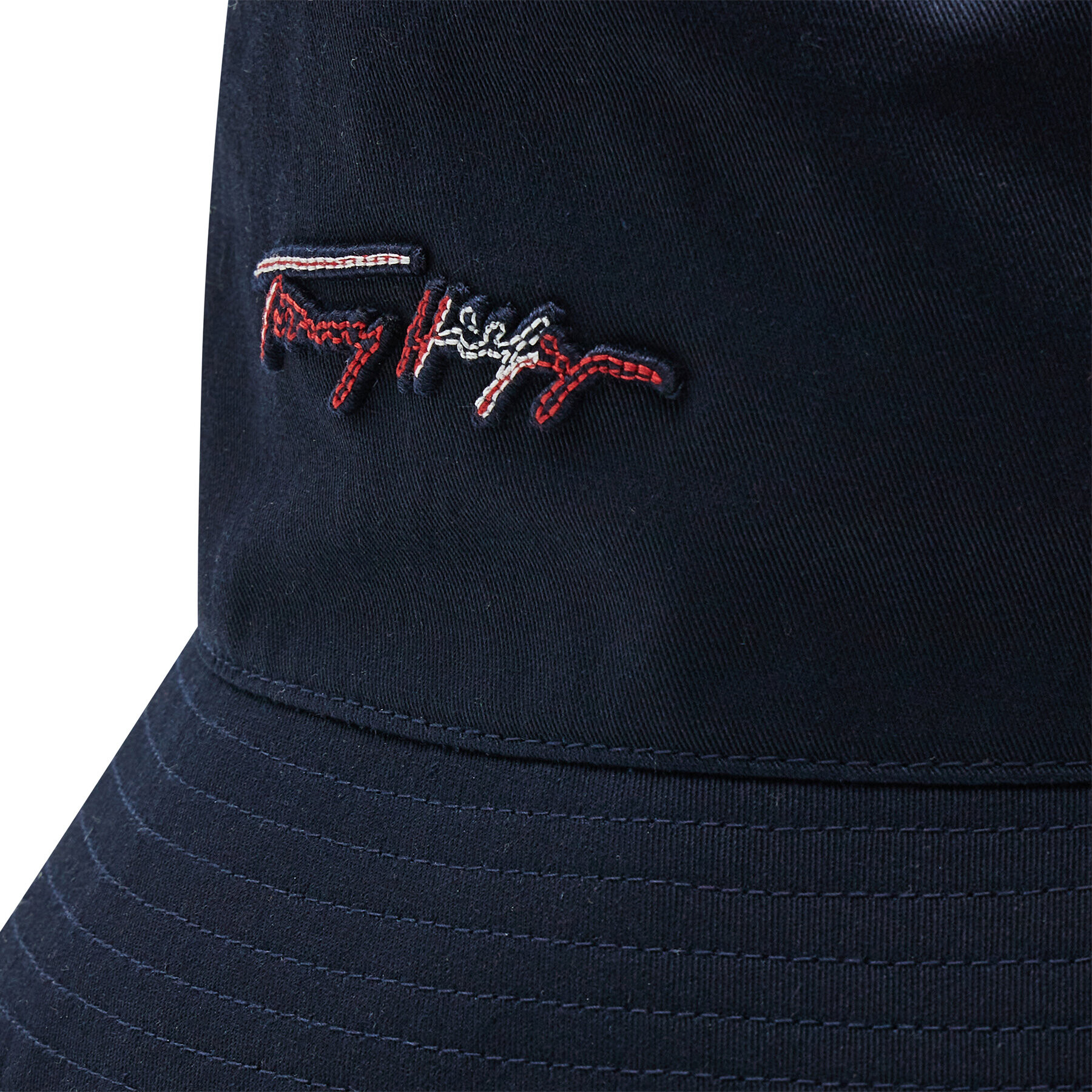 Tommy Hilfiger Klobouk Bucket Iconic Signature AW0AW11671 Tmavomodrá - Pepit.cz