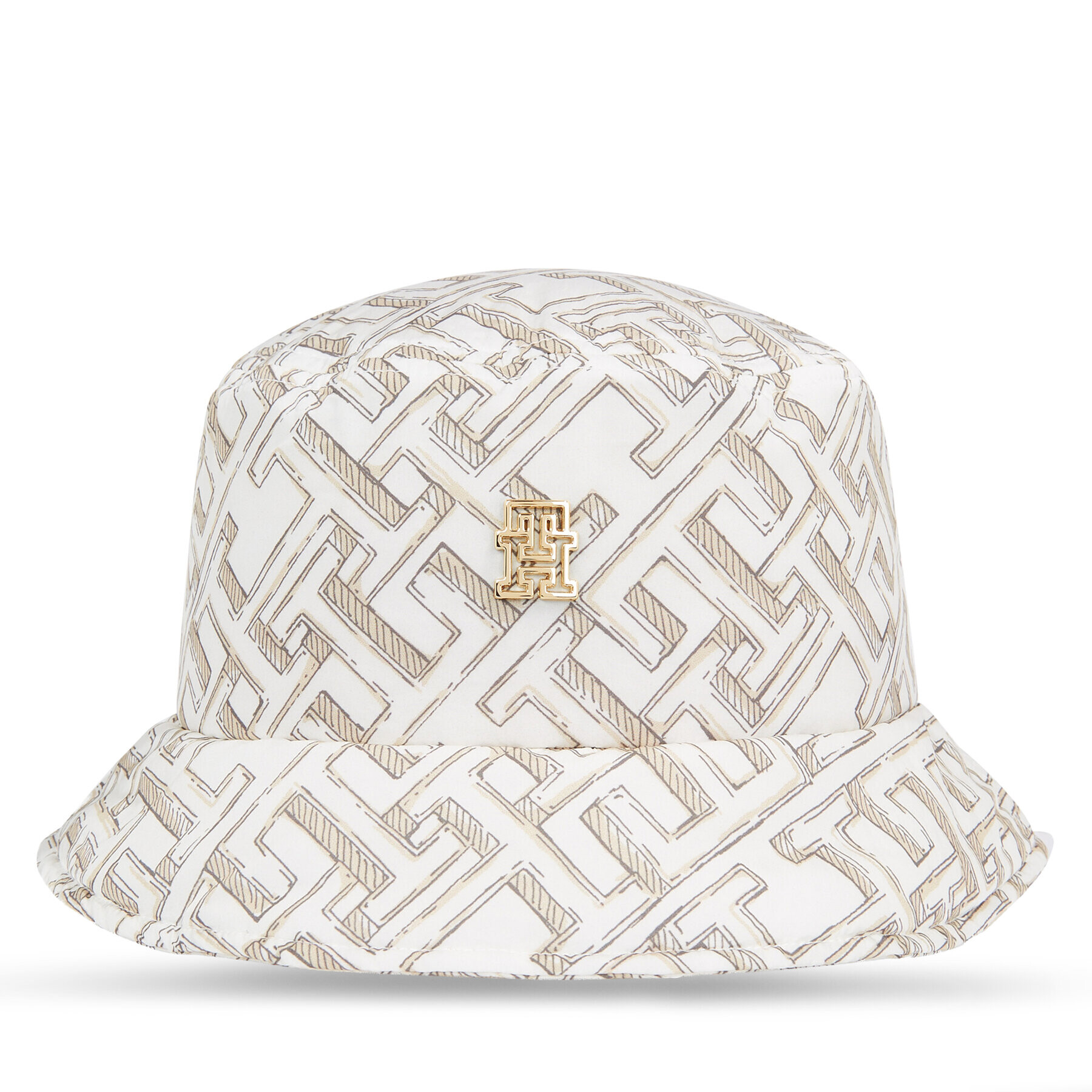 Tommy Hilfiger Klobouk Monogram All Over Bucket Hat AW0AW15296 Béžová - Pepit.cz