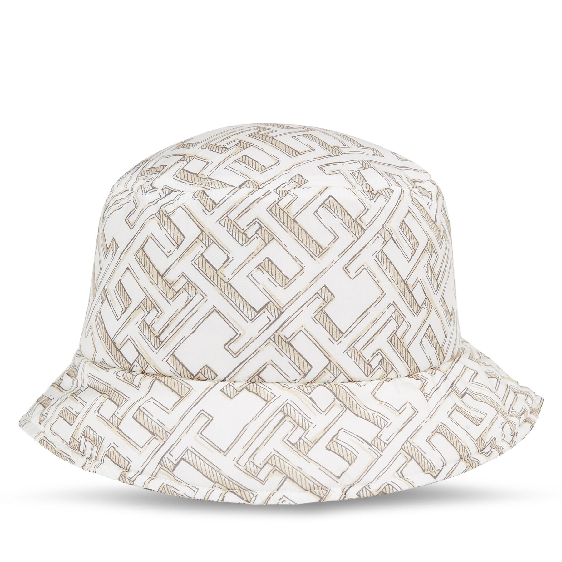 Tommy Hilfiger Klobouk Monogram All Over Bucket Hat AW0AW15296 Béžová - Pepit.cz