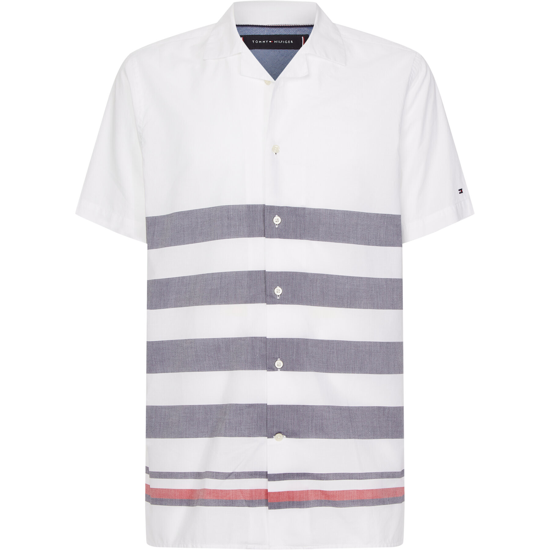 Tommy Hilfiger Košile Breton MW0MW13450 Bílá Regular Fit - Pepit.cz