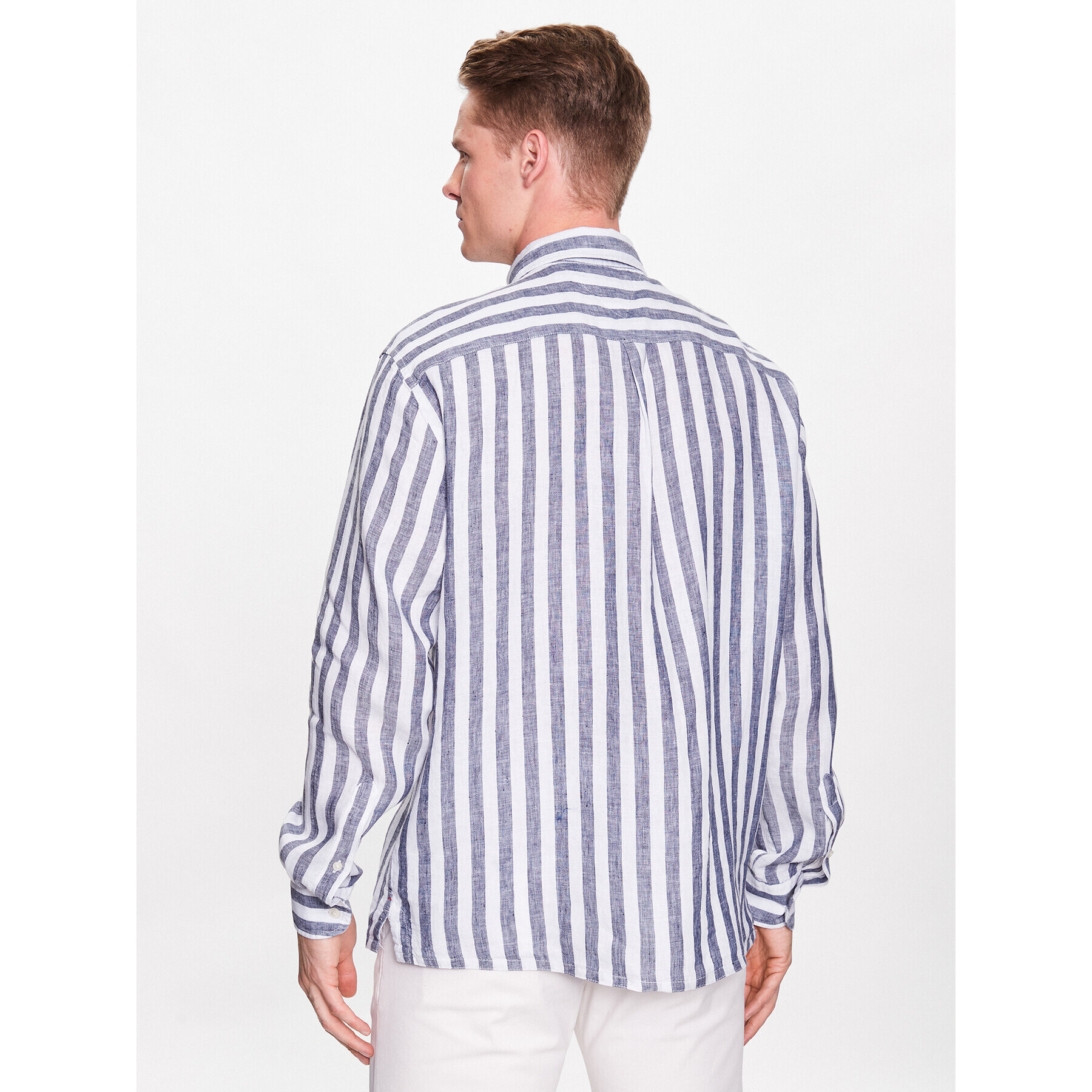 Tommy Hilfiger Košile Breton MW0MW30705 Tmavomodrá Regular Fit - Pepit.cz