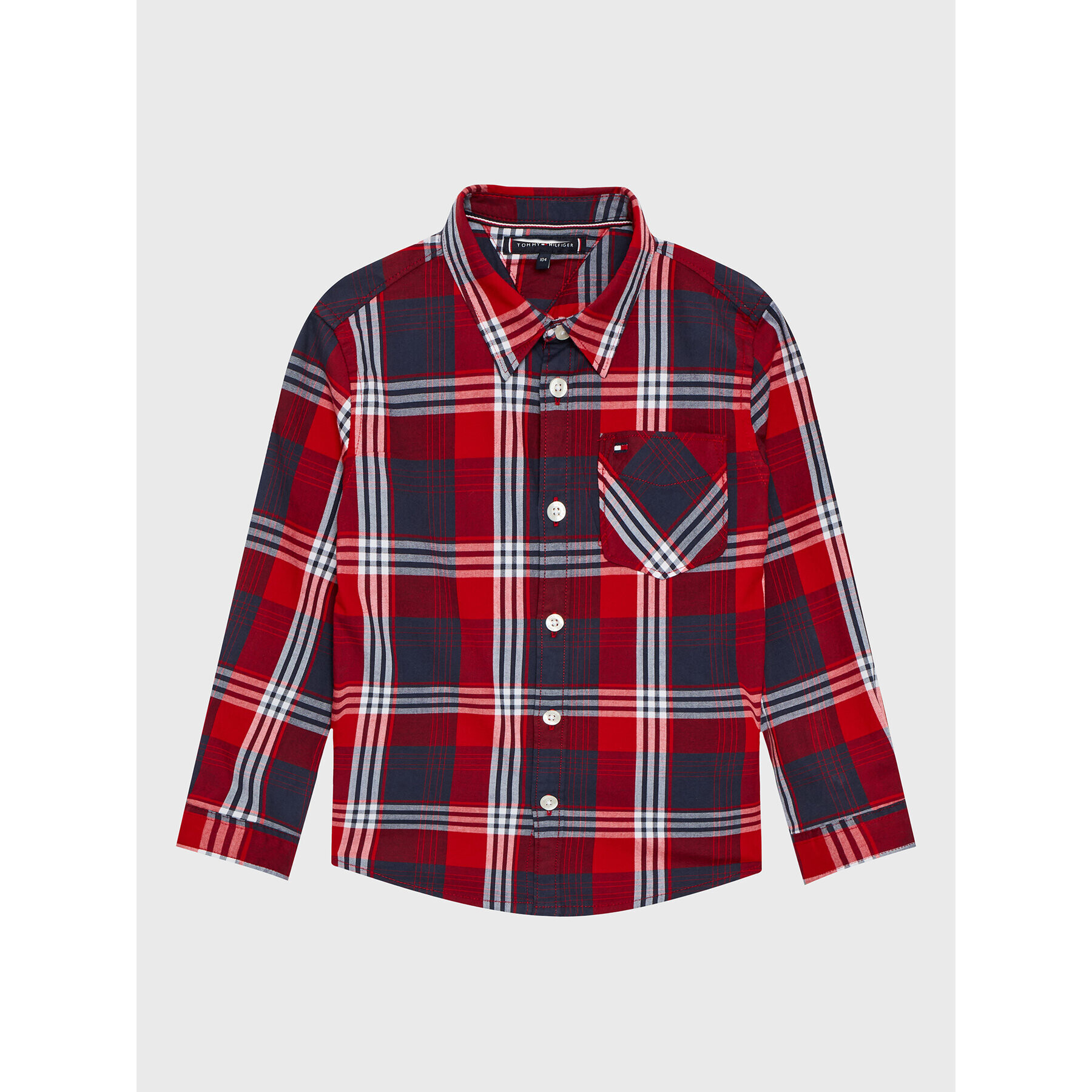 Tommy Hilfiger Košile KB0KB07856 D Červená Regular Fit - Pepit.cz