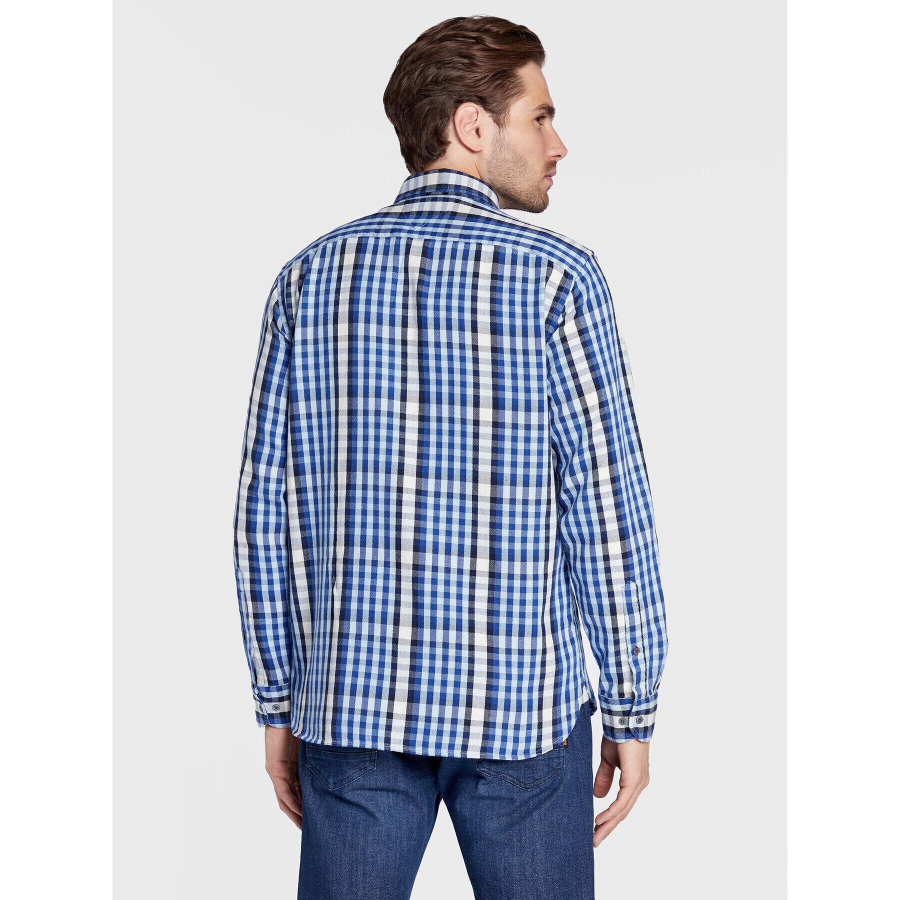 Tommy Hilfiger Košile Midscale Flannel MW0MW28348 Modrá Regular Fit - Pepit.cz