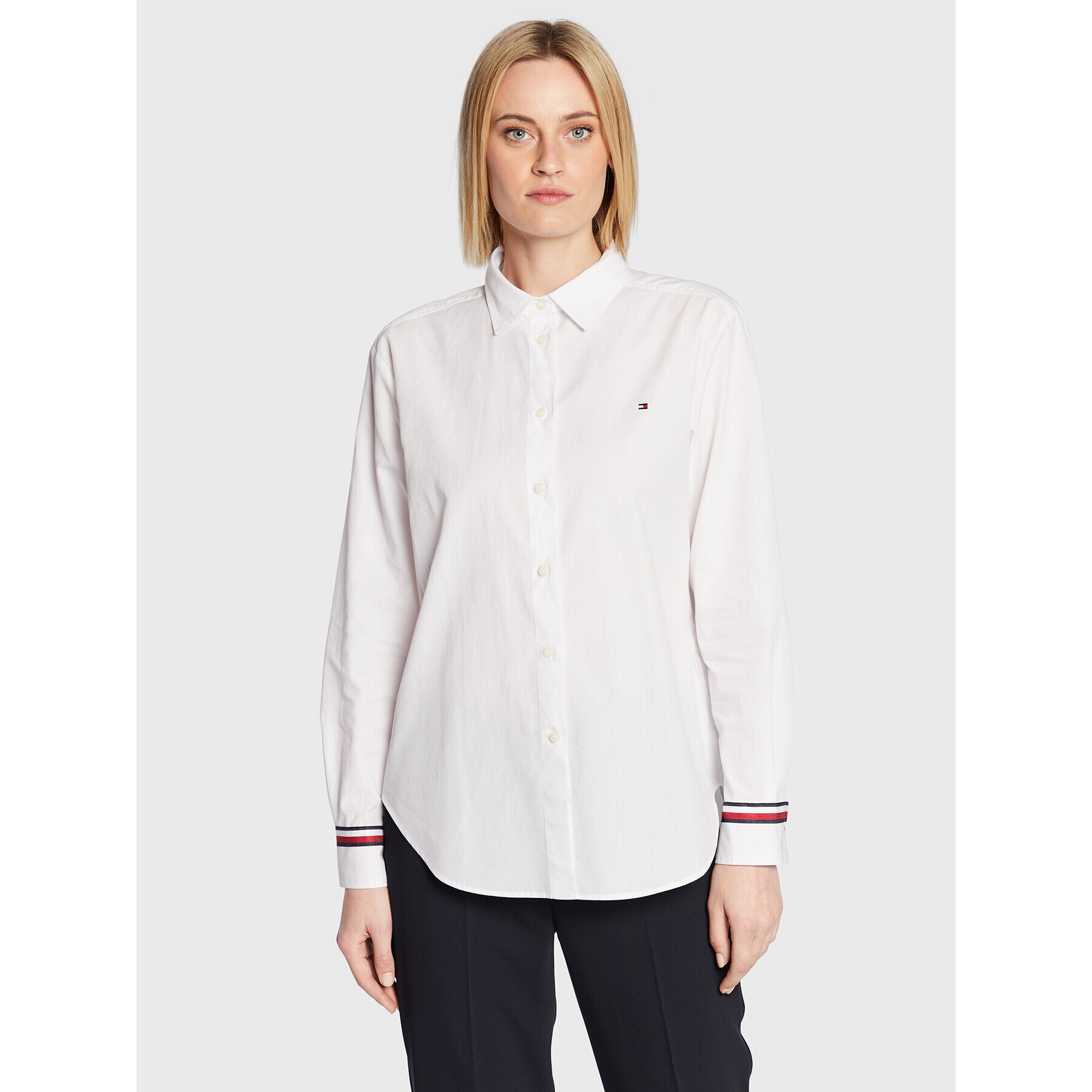 Tommy Hilfiger Košile Monica WW0WW34453 Bílá Relaxed Fit - Pepit.cz