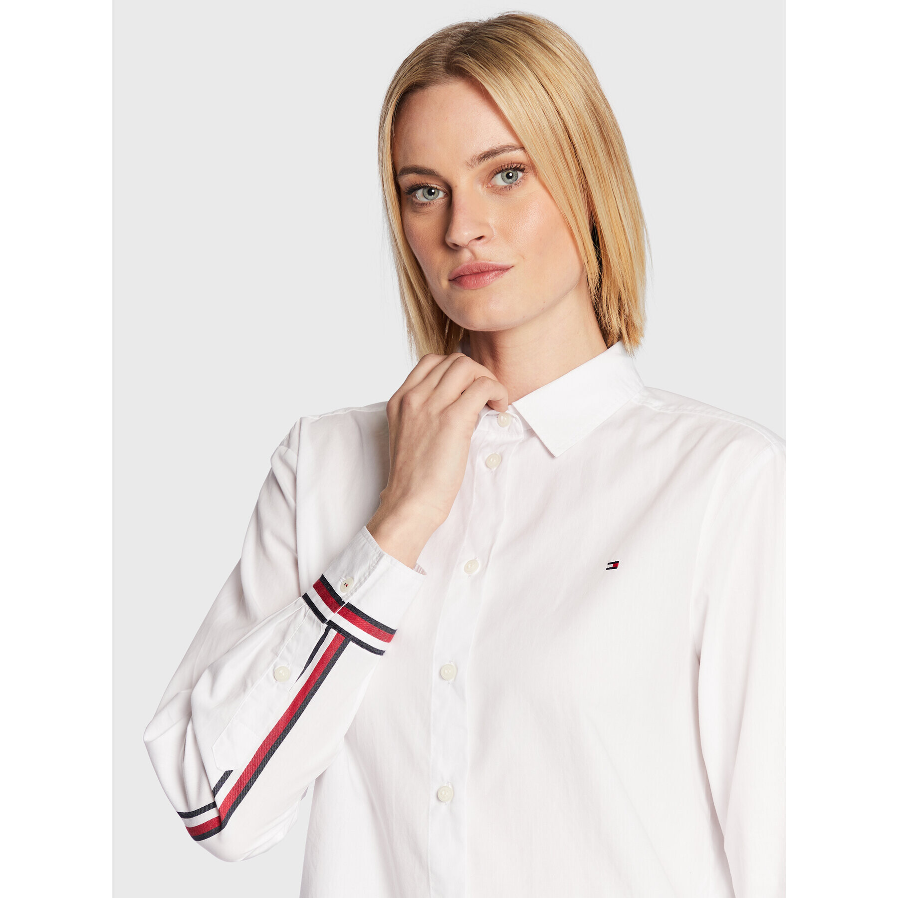 Tommy Hilfiger Košile Monica WW0WW34453 Bílá Relaxed Fit - Pepit.cz