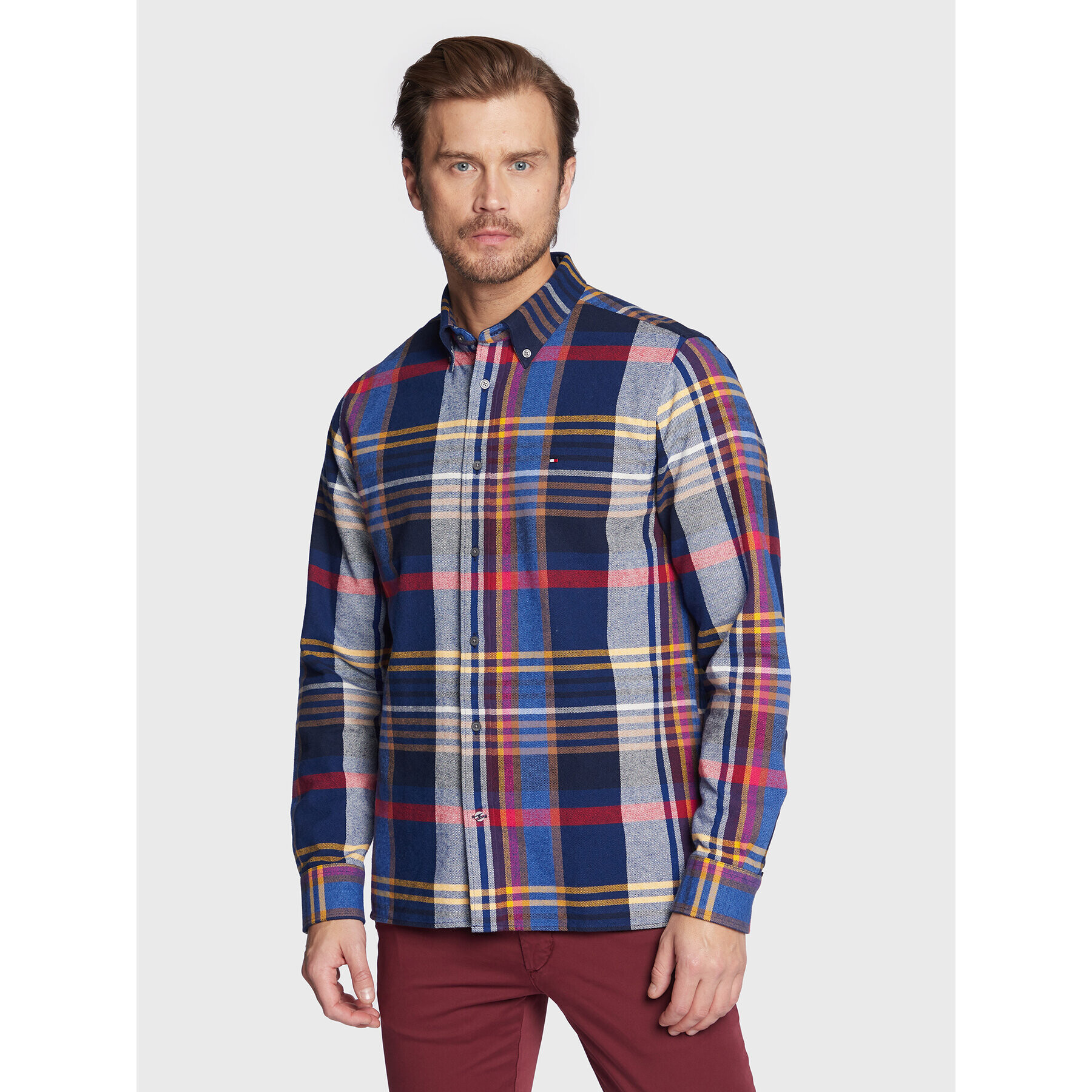 Tommy Hilfiger Košile Multi Check MW0MW28354 Barevná Regular Fit - Pepit.cz