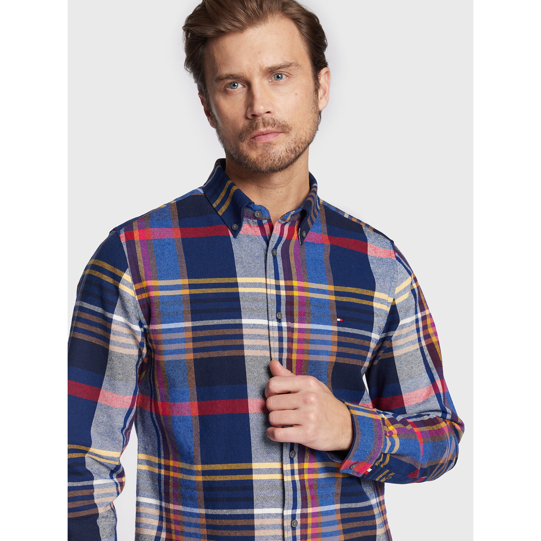 Tommy Hilfiger Košile Multi Check MW0MW28354 Barevná Regular Fit - Pepit.cz