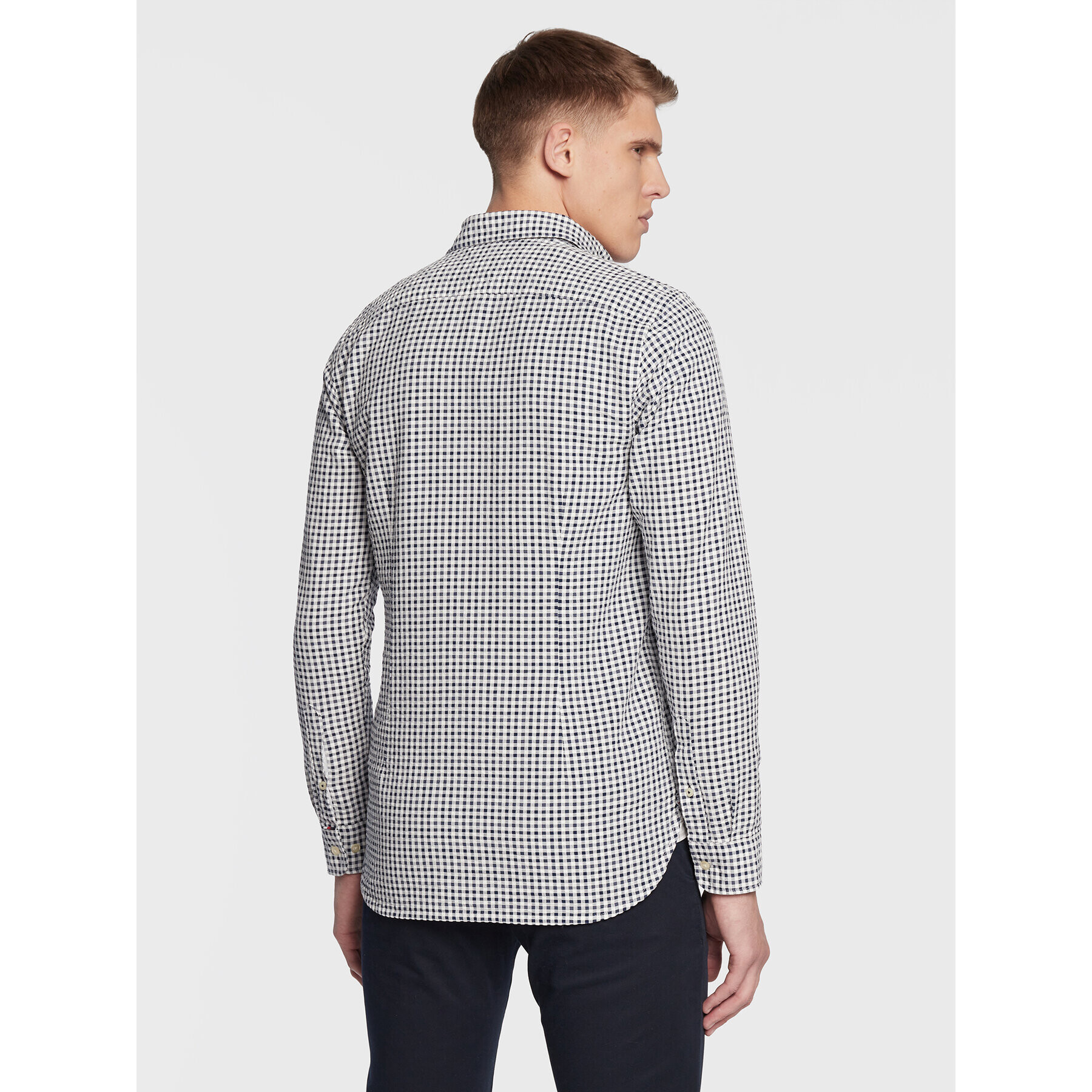 Tommy Hilfiger Košile Multi Gingham MW0MW28326 Bílá Slim Fit - Pepit.cz