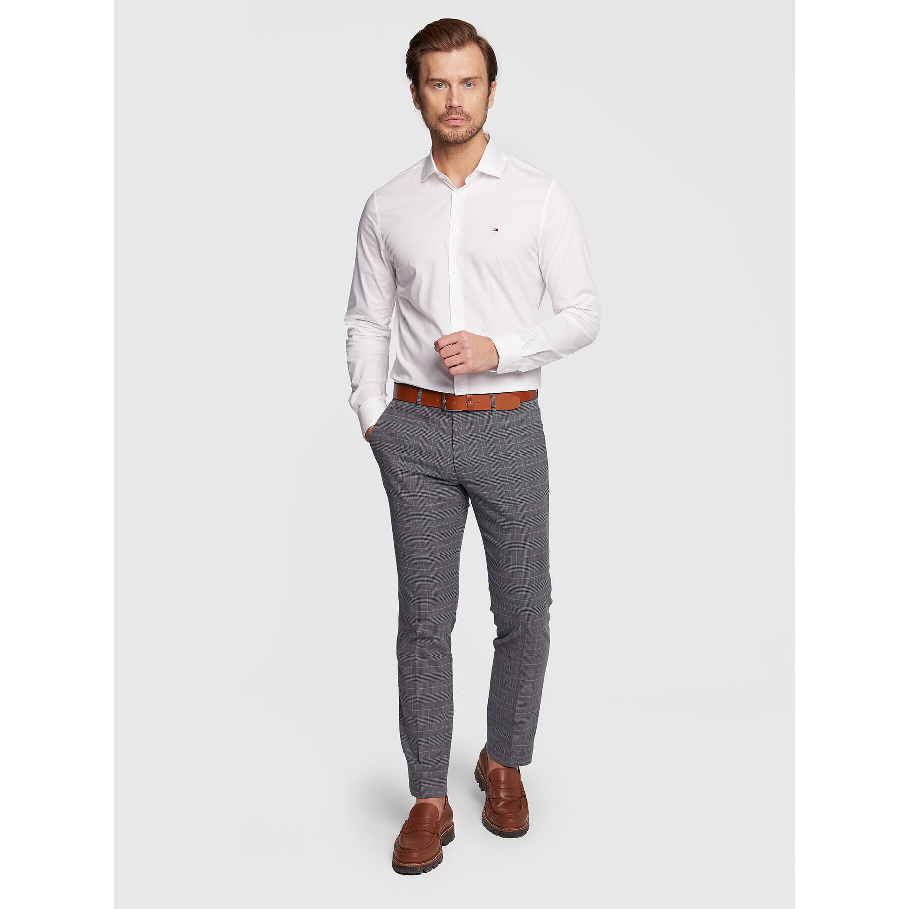 Tommy Hilfiger Košile MW0MW25040 Bílá Slim Fit - Pepit.cz