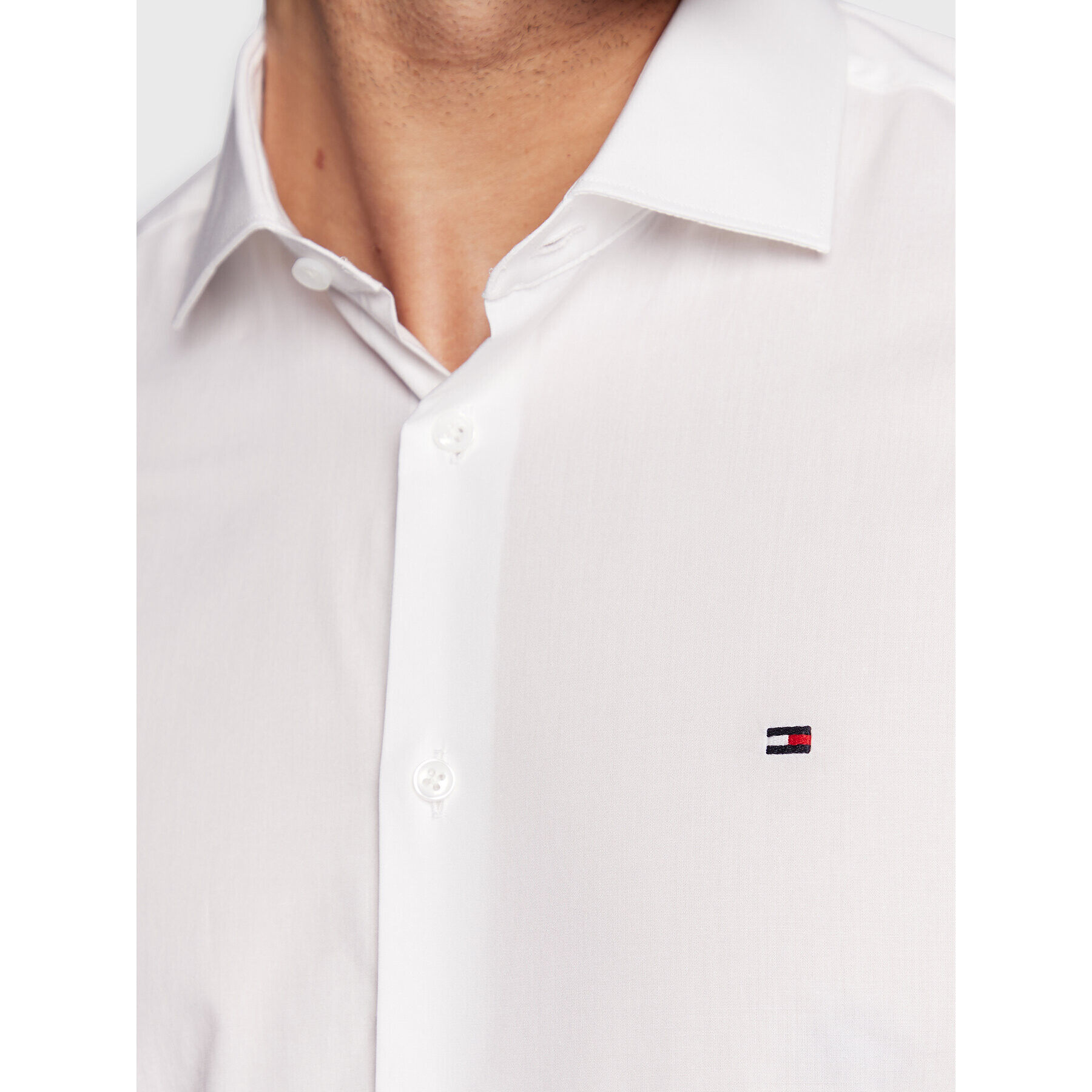 Tommy Hilfiger Košile MW0MW25040 Bílá Slim Fit - Pepit.cz