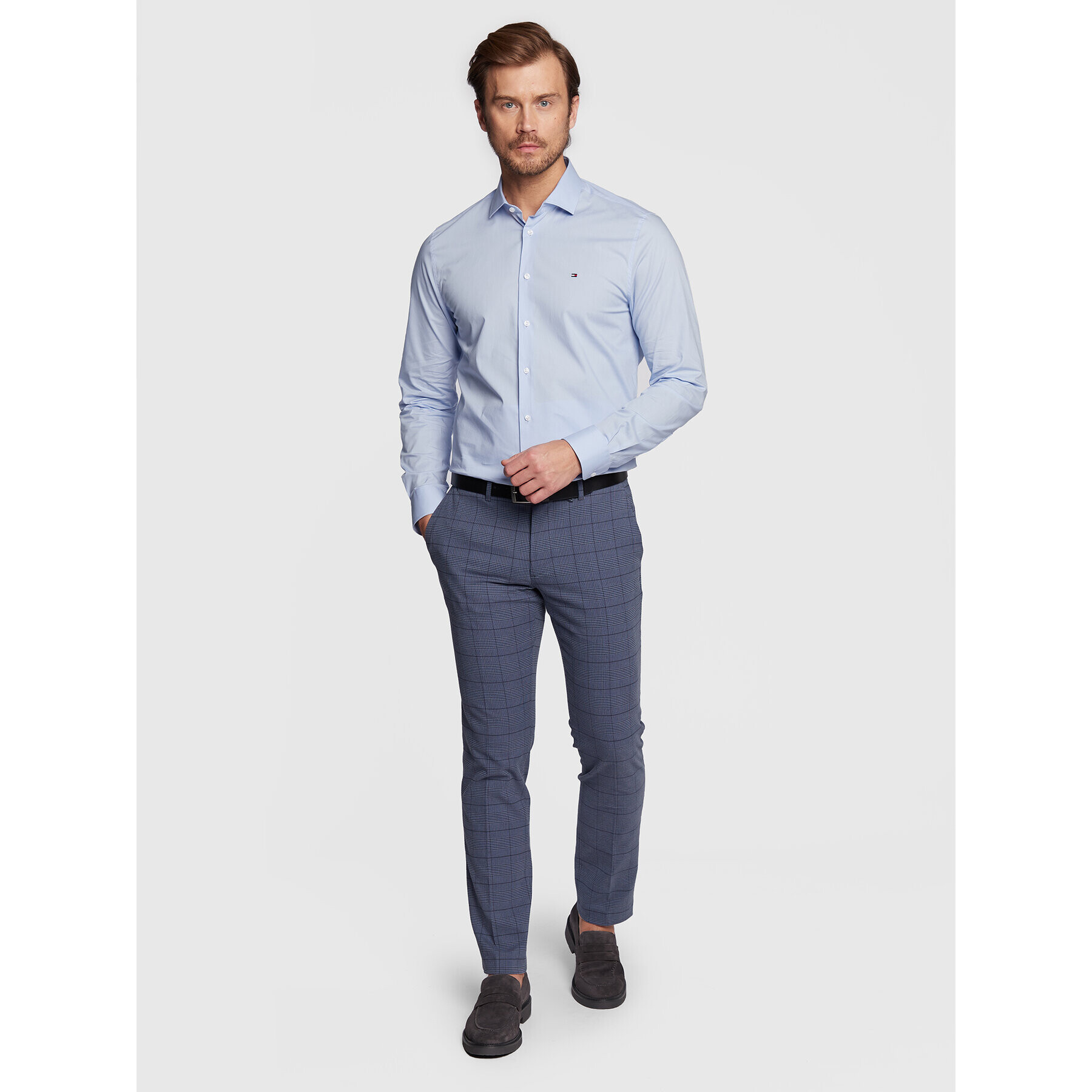 Tommy Hilfiger Košile MW0MW25040 Modrá Slim Fit - Pepit.cz