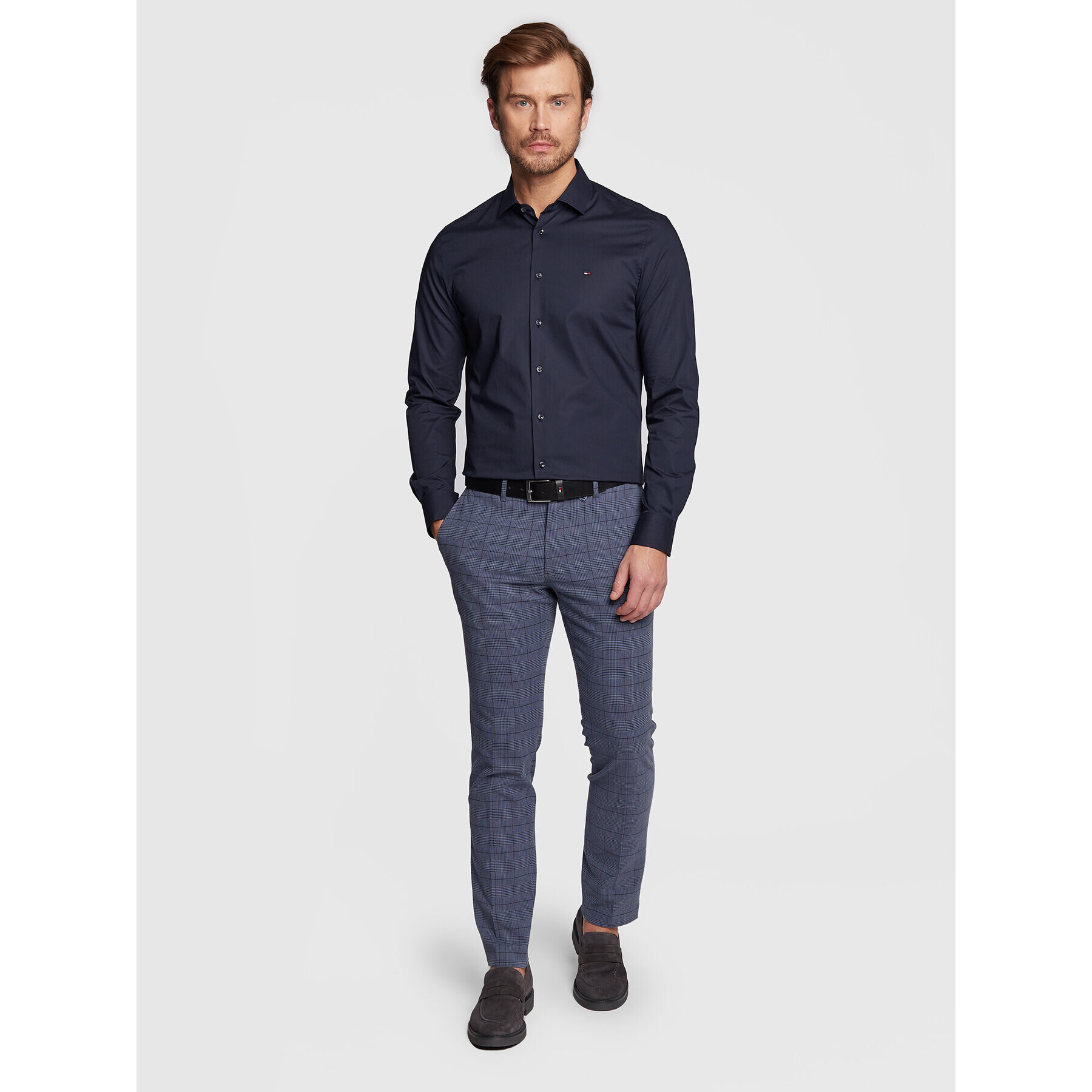 Tommy Hilfiger Košile MW0MW25040 Tmavomodrá Slim Fit - Pepit.cz