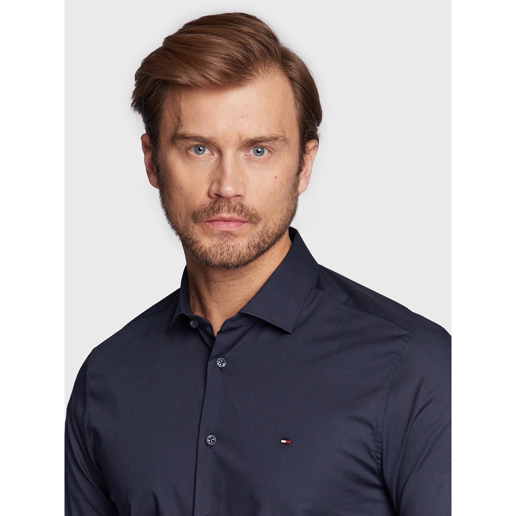 Tommy Hilfiger Košile MW0MW25040 Tmavomodrá Slim Fit - Pepit.cz